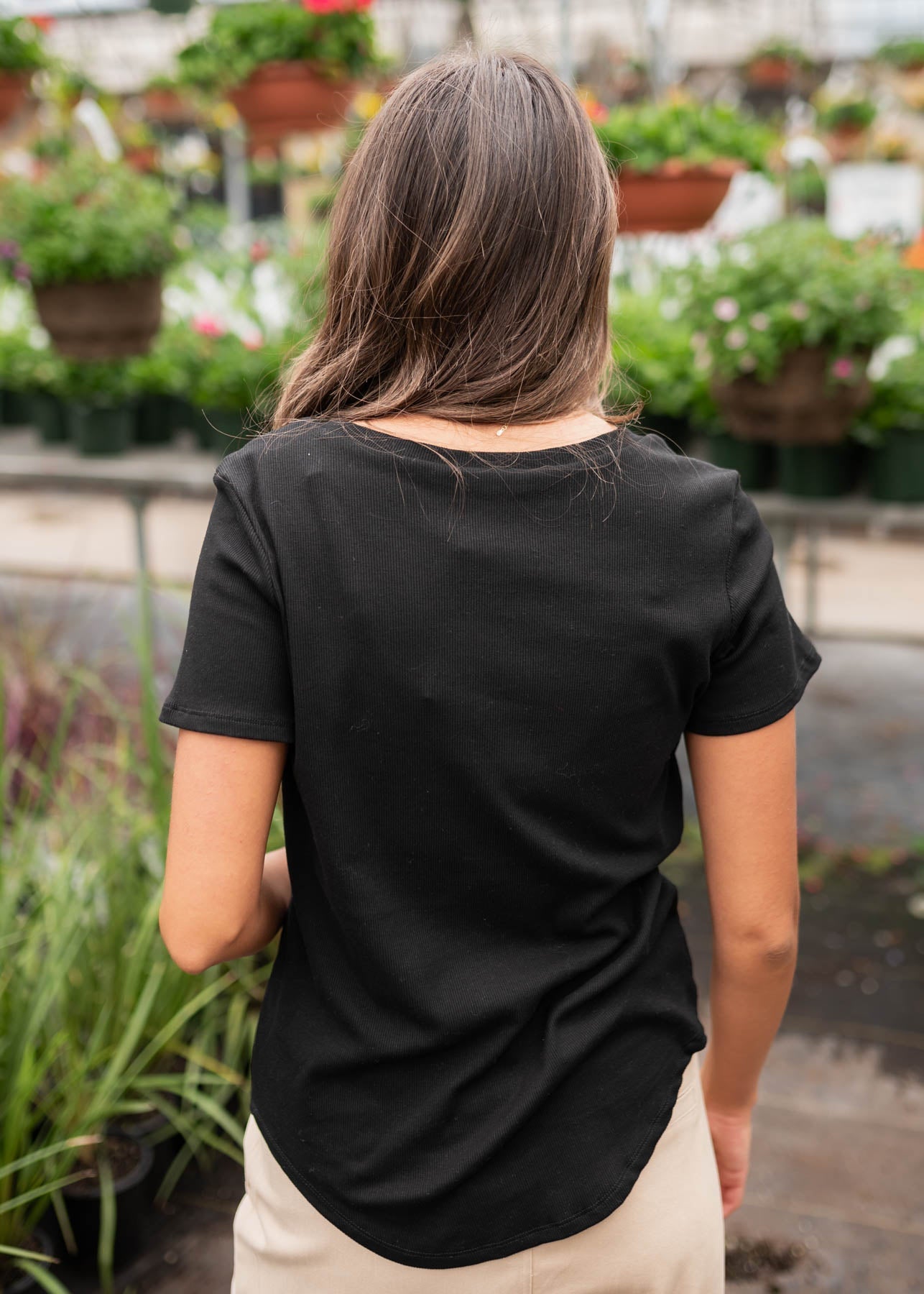 Ari Black Ribbed Top