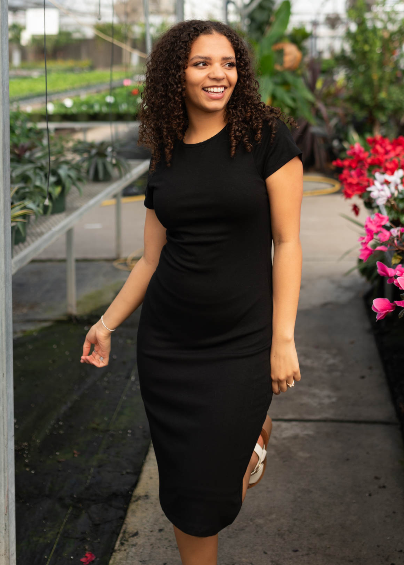 Arianna Black Knit Mini Dress