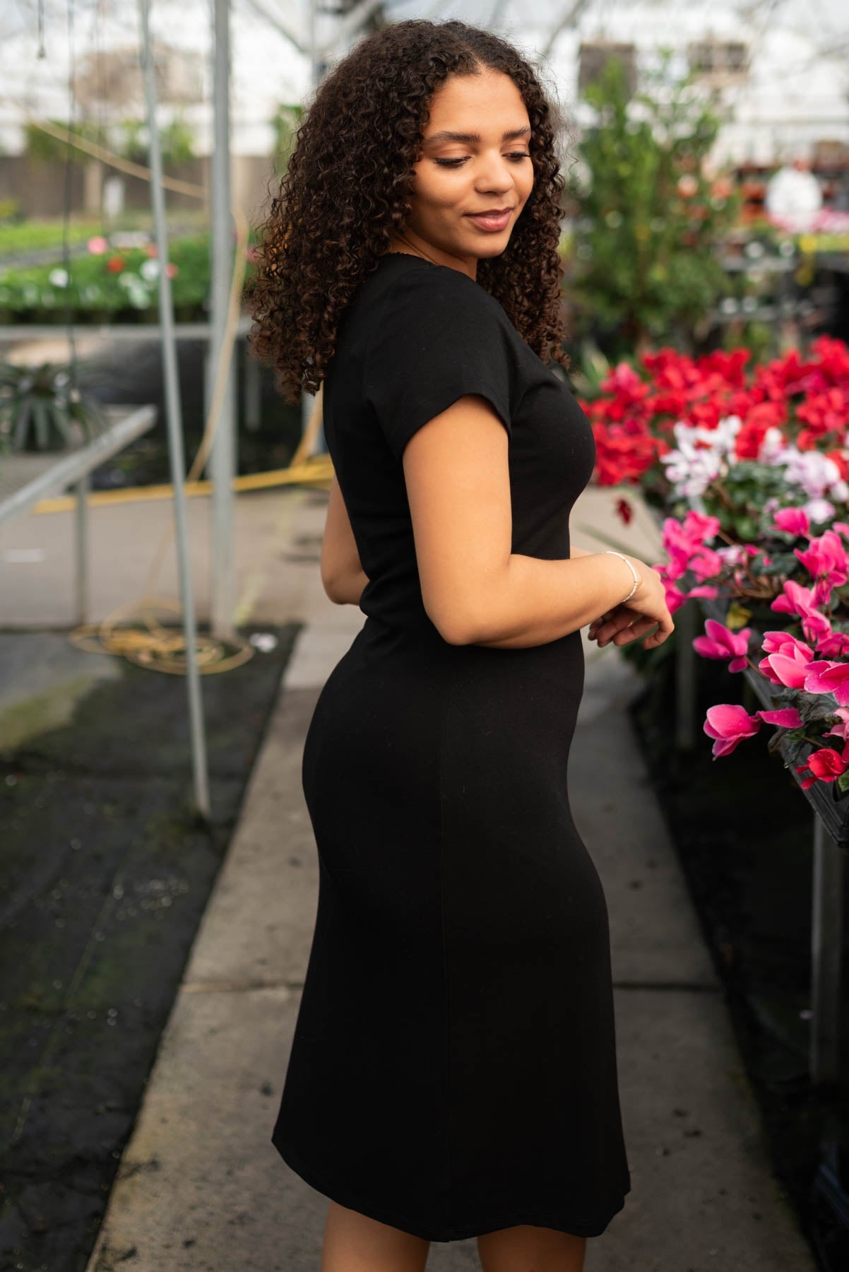 Arianna Black Knit Mini Dress