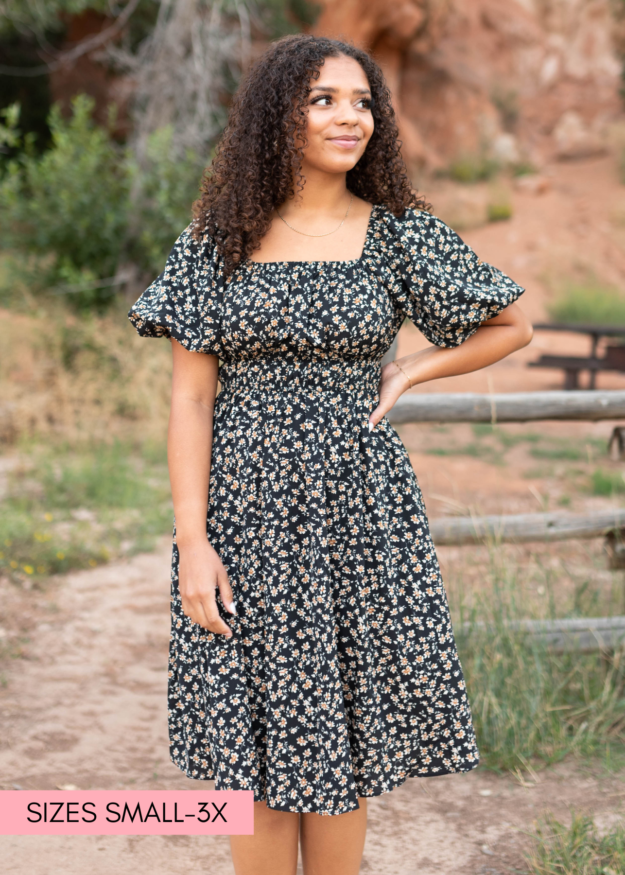 Arnette Black Floral Dress