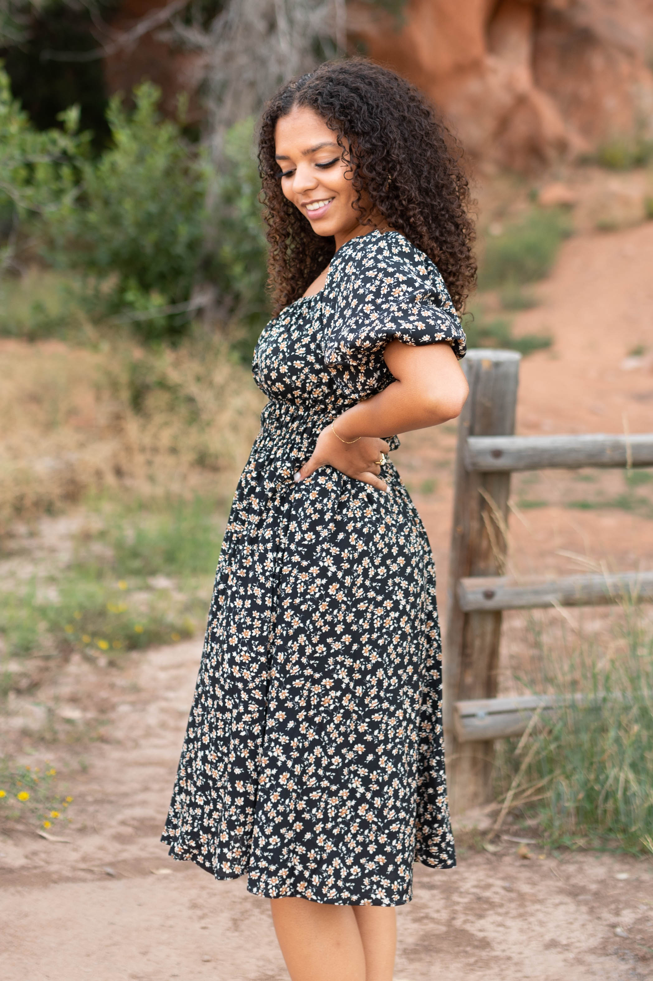 Arnette Black Floral Dress