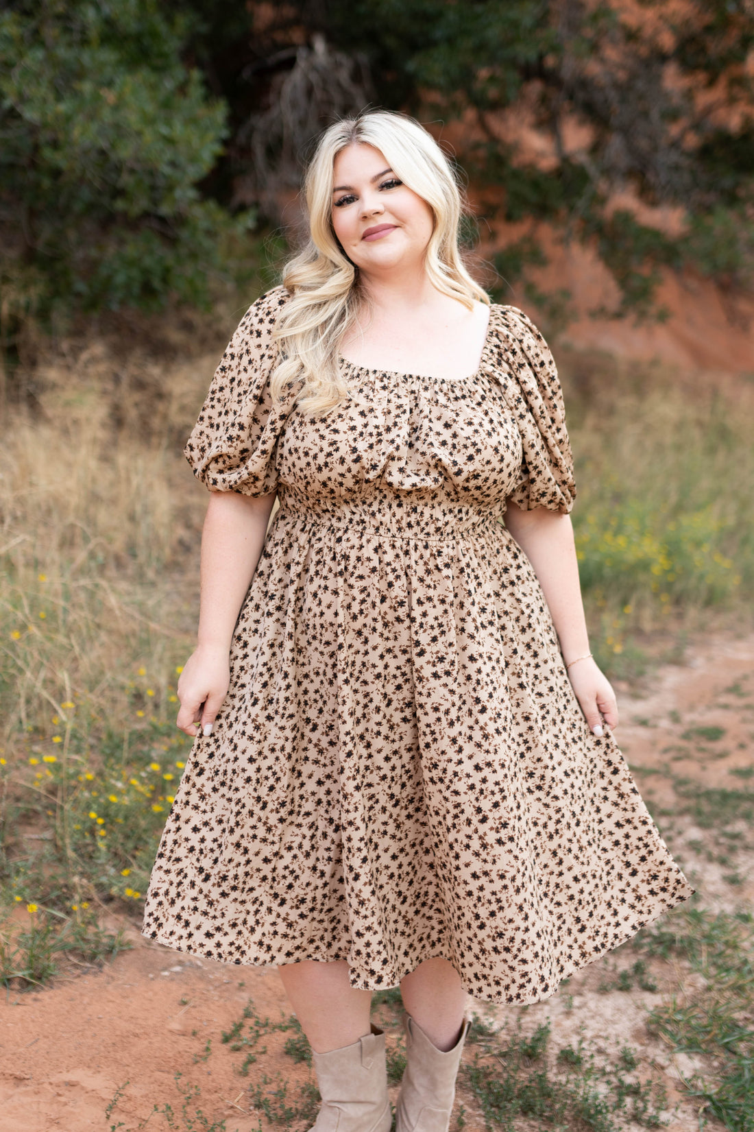 Arnette Brown Floral Dress
