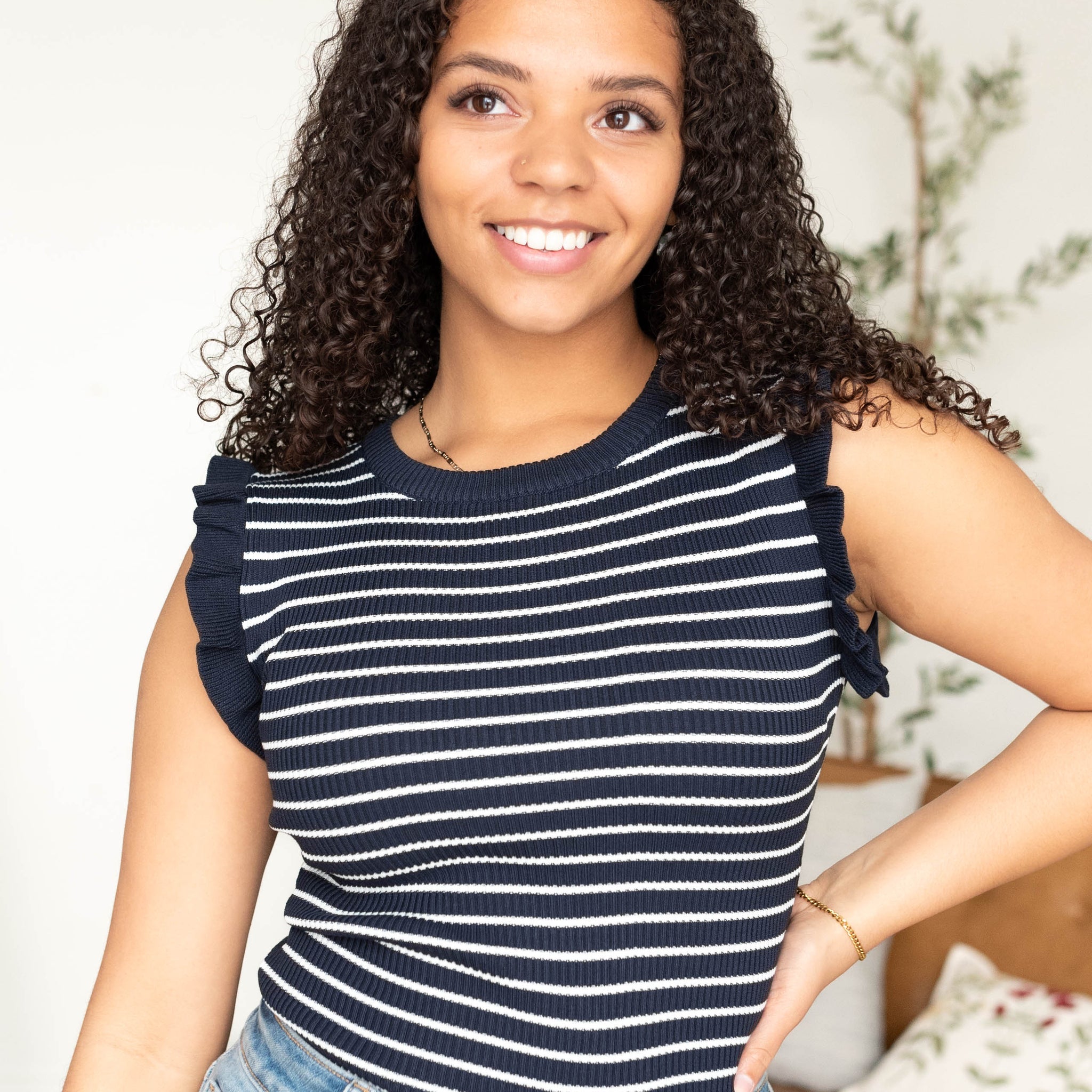 Ashley Navy Sweater Vest