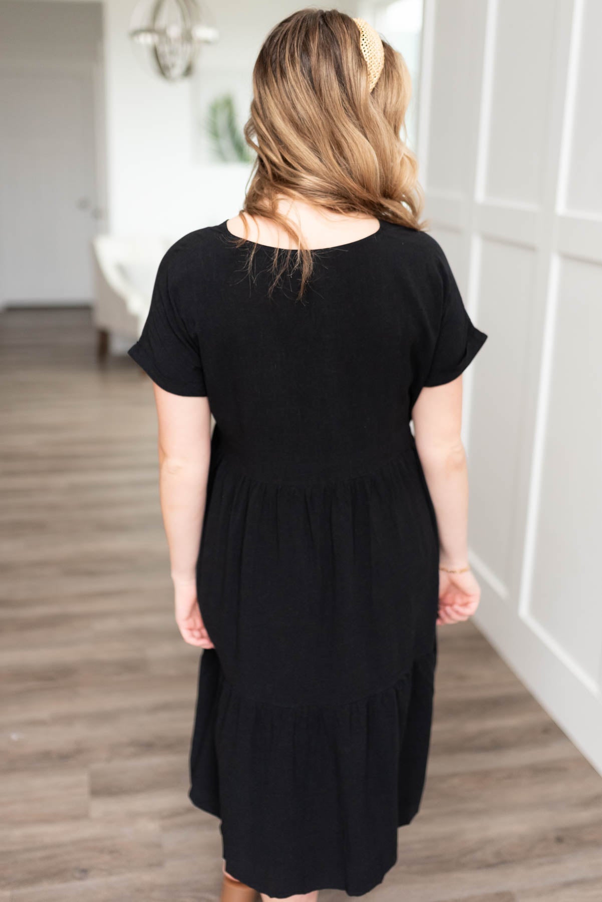 Ashlin Black Tiered Dress
