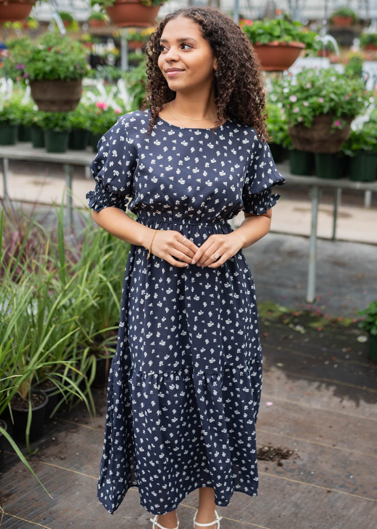 Ashlyn Navy Floral Dress