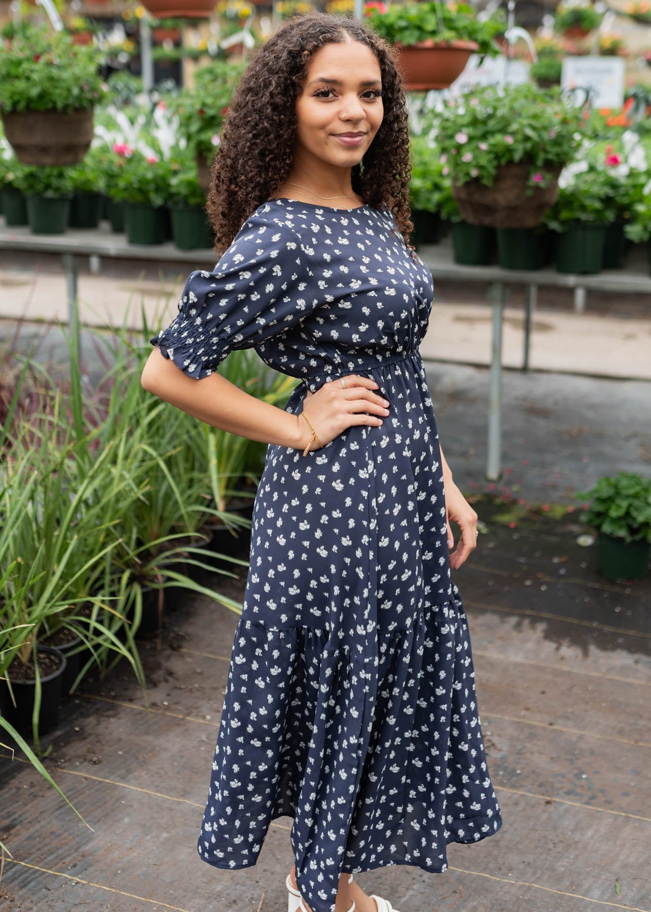 Ashlyn Navy Floral Dress