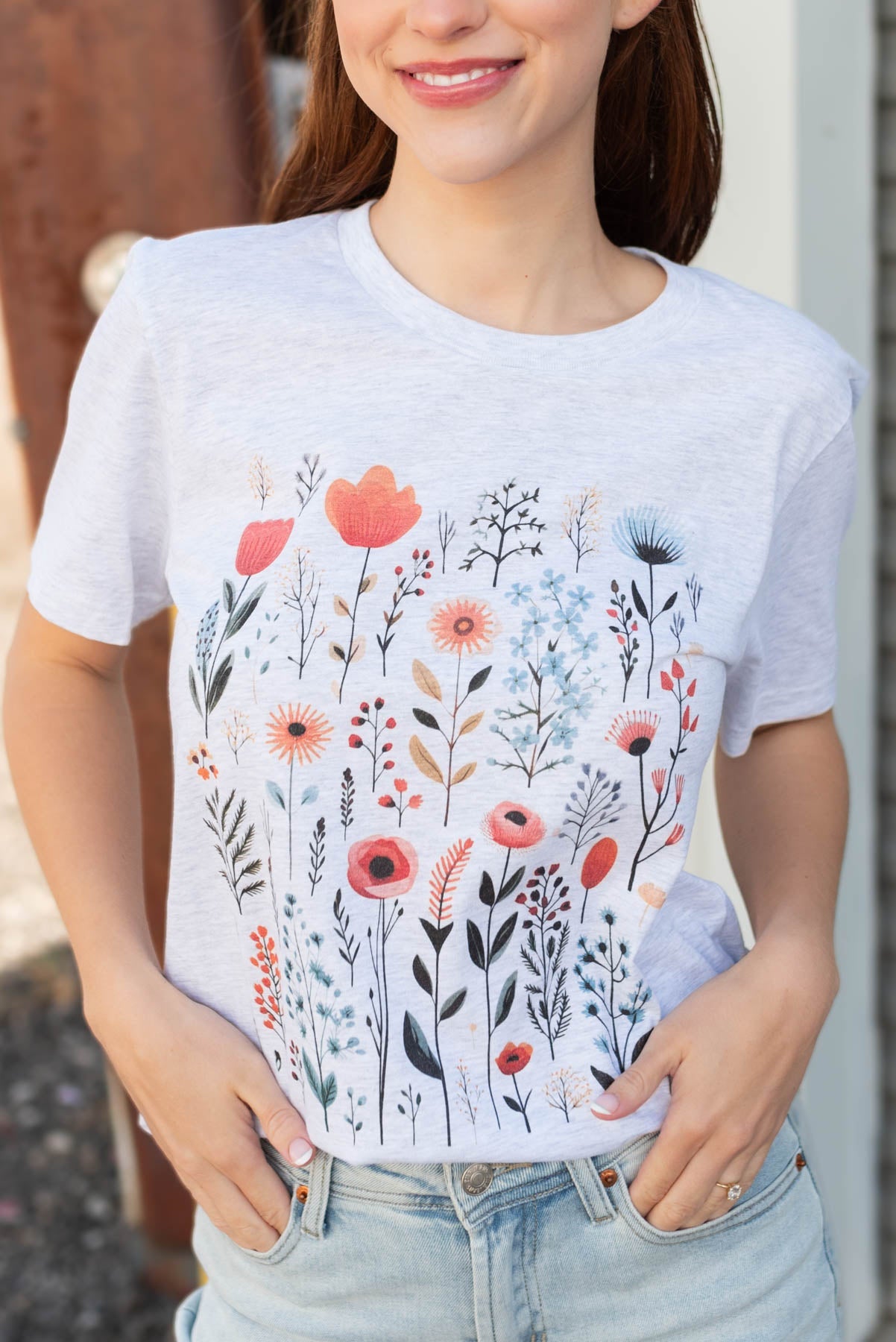 Ashton Multi Color Wildflower Tee