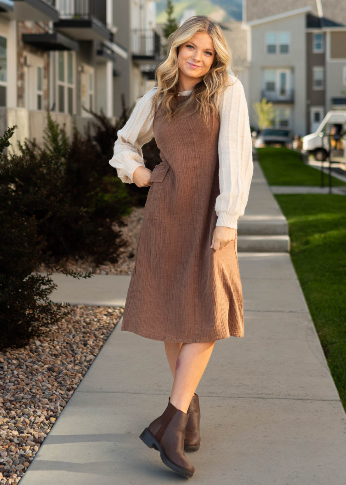 Atlas Brown Dress