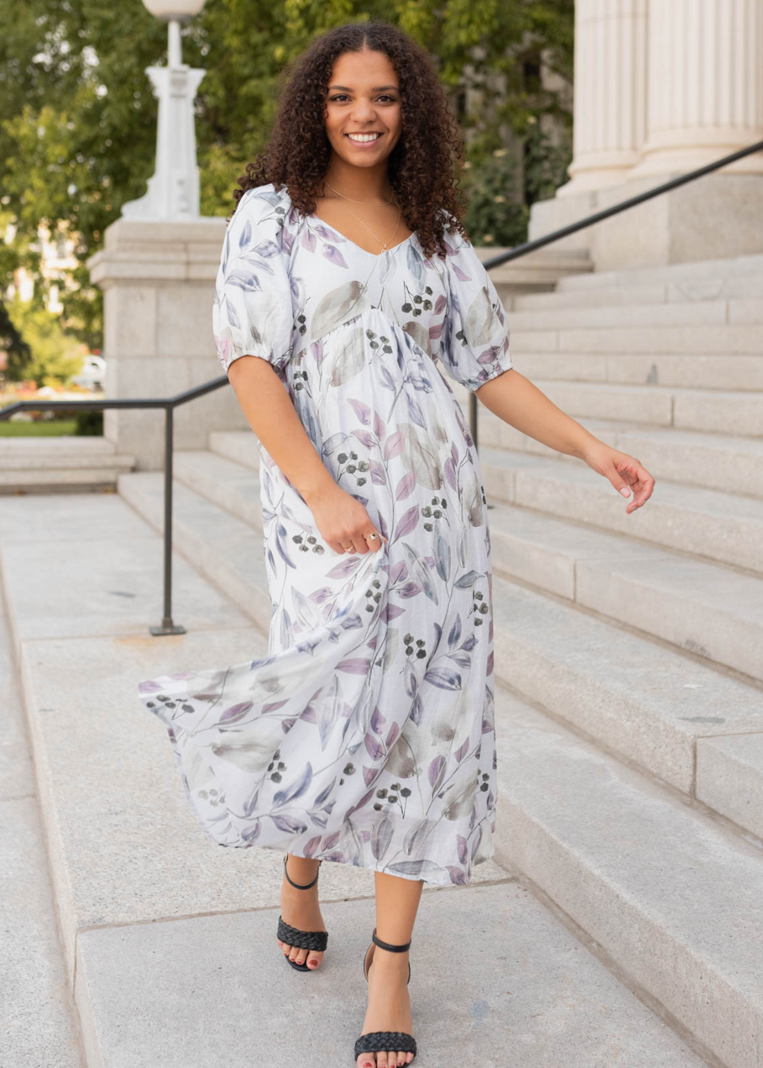 Audrie Lavender Floral Dress