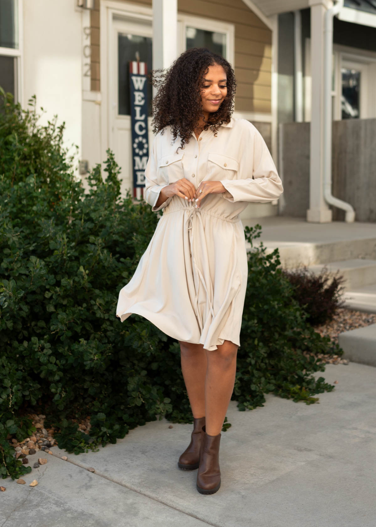 Augusta Khaki Dress