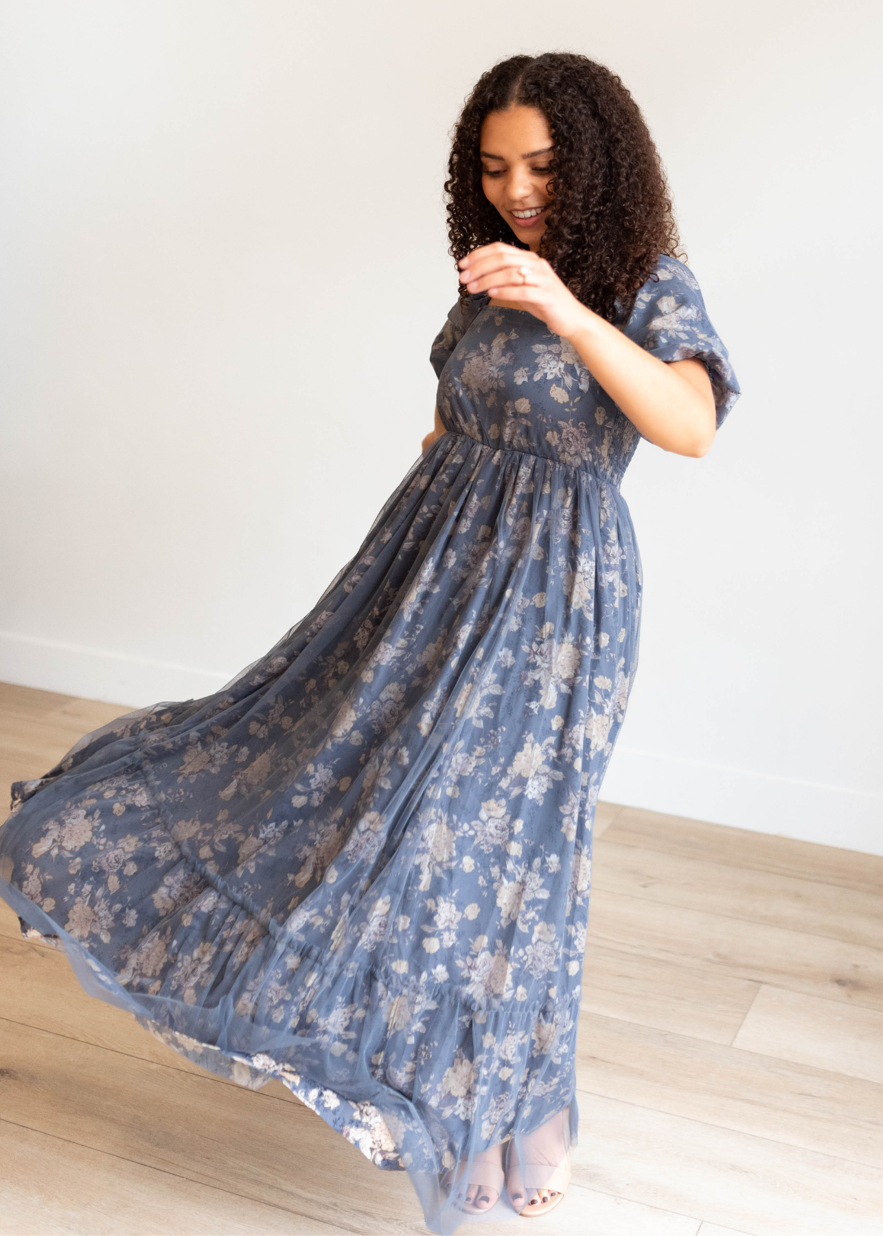 Aunika Navy Multi Floral Dress