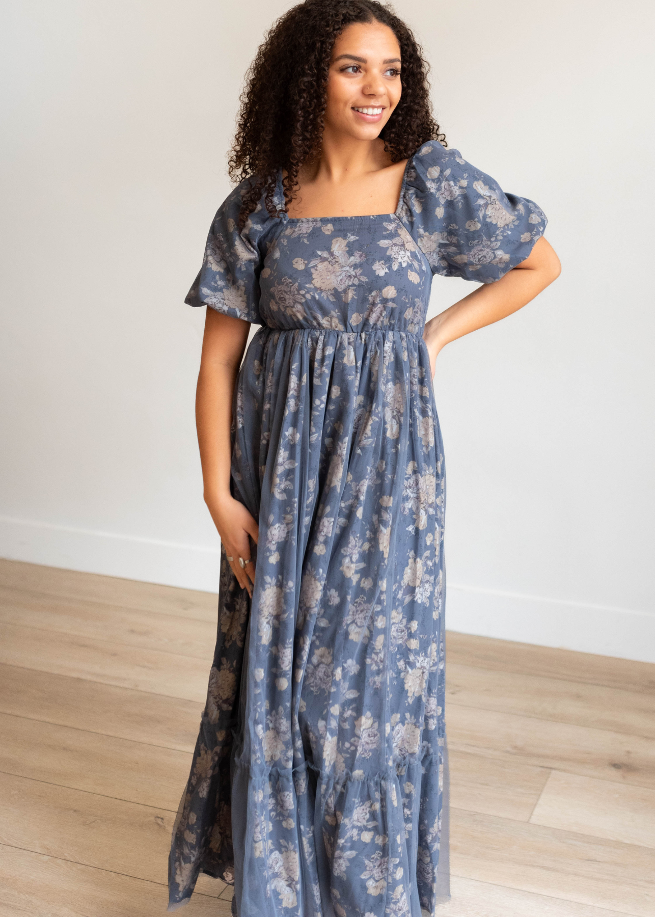 Aunika Navy Multi Floral Dress