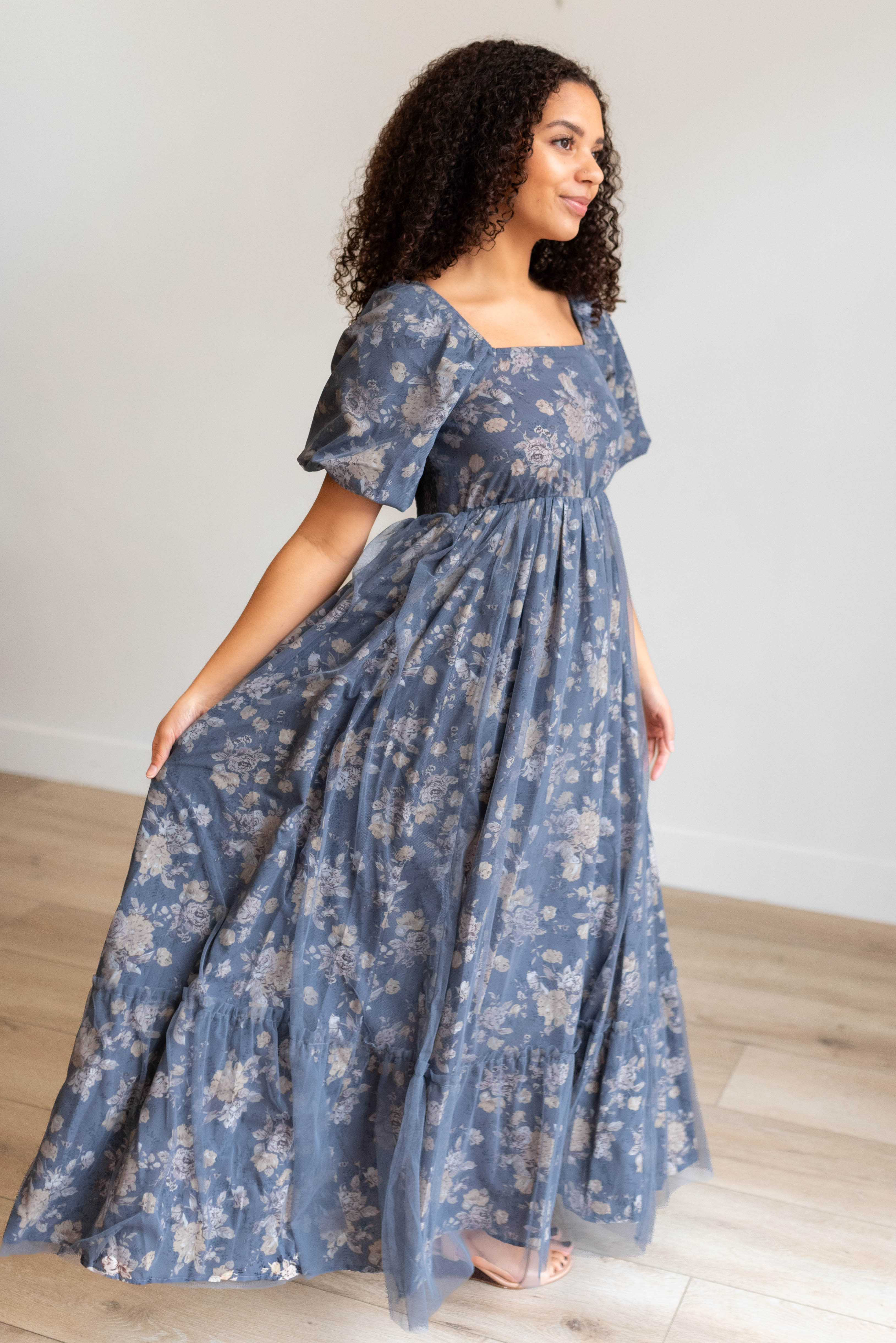 Aunika Navy Multi Floral Dress