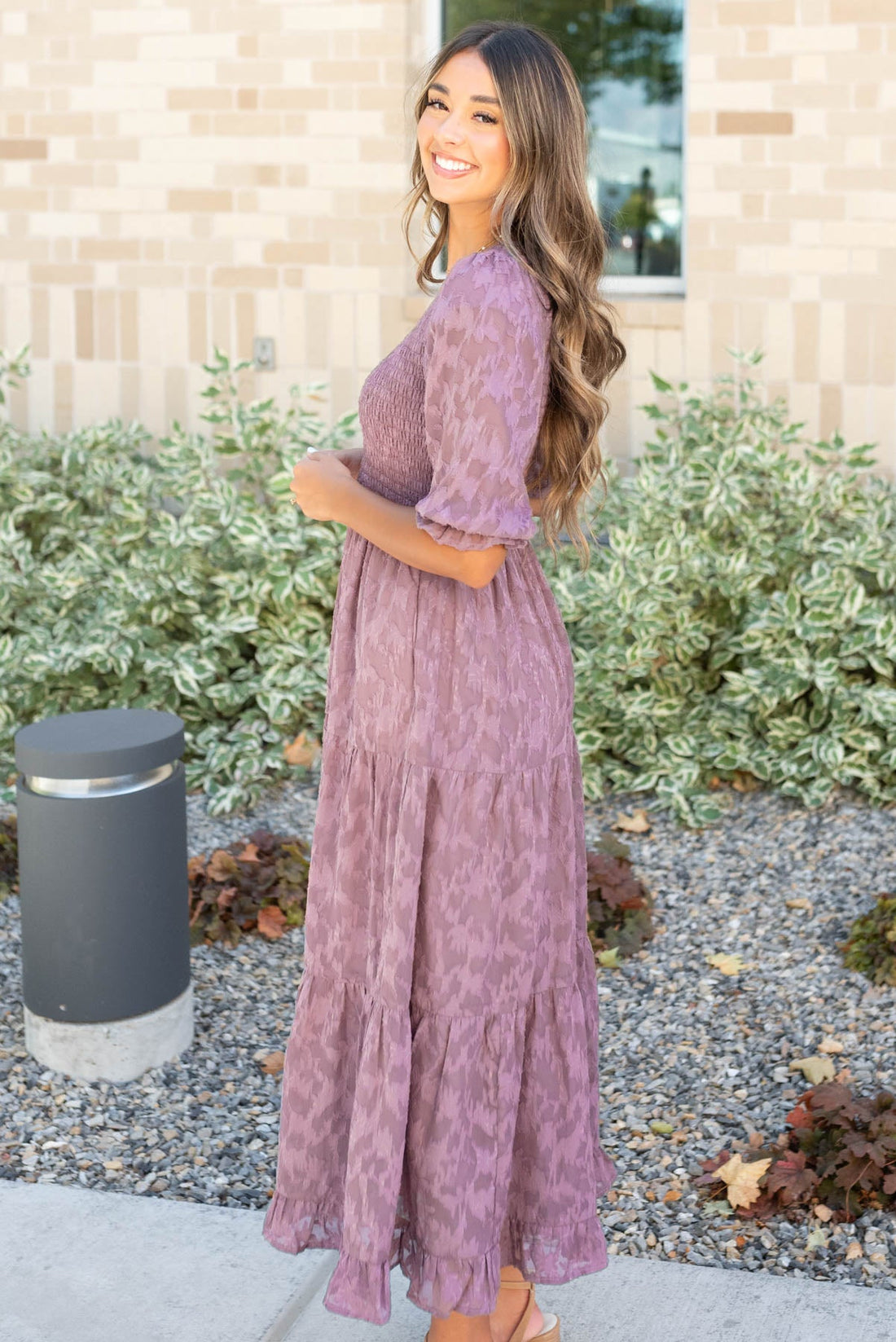 Ava Dusty Lilac Floral Dress
