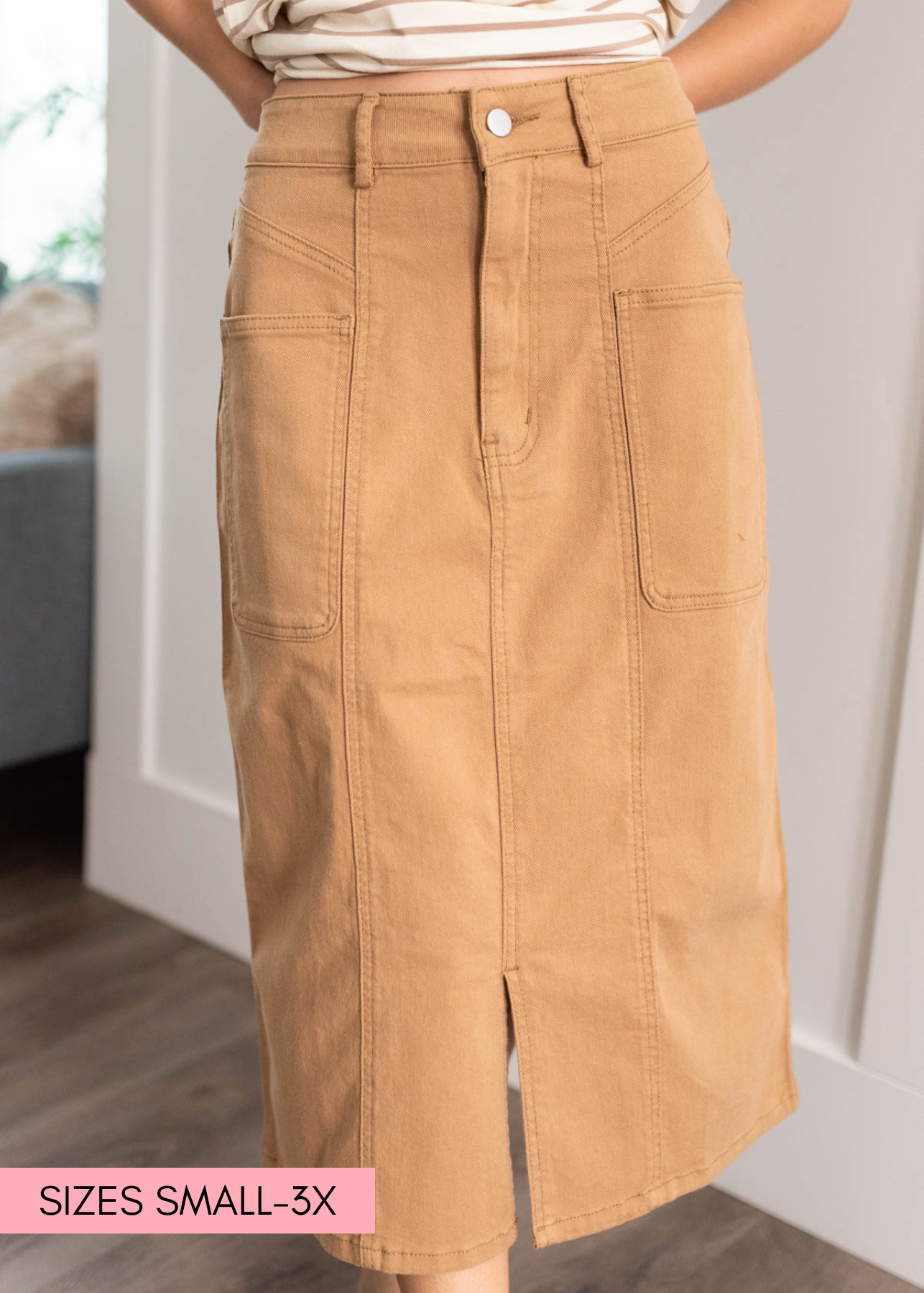 Ayala Camel Maxi Skirt