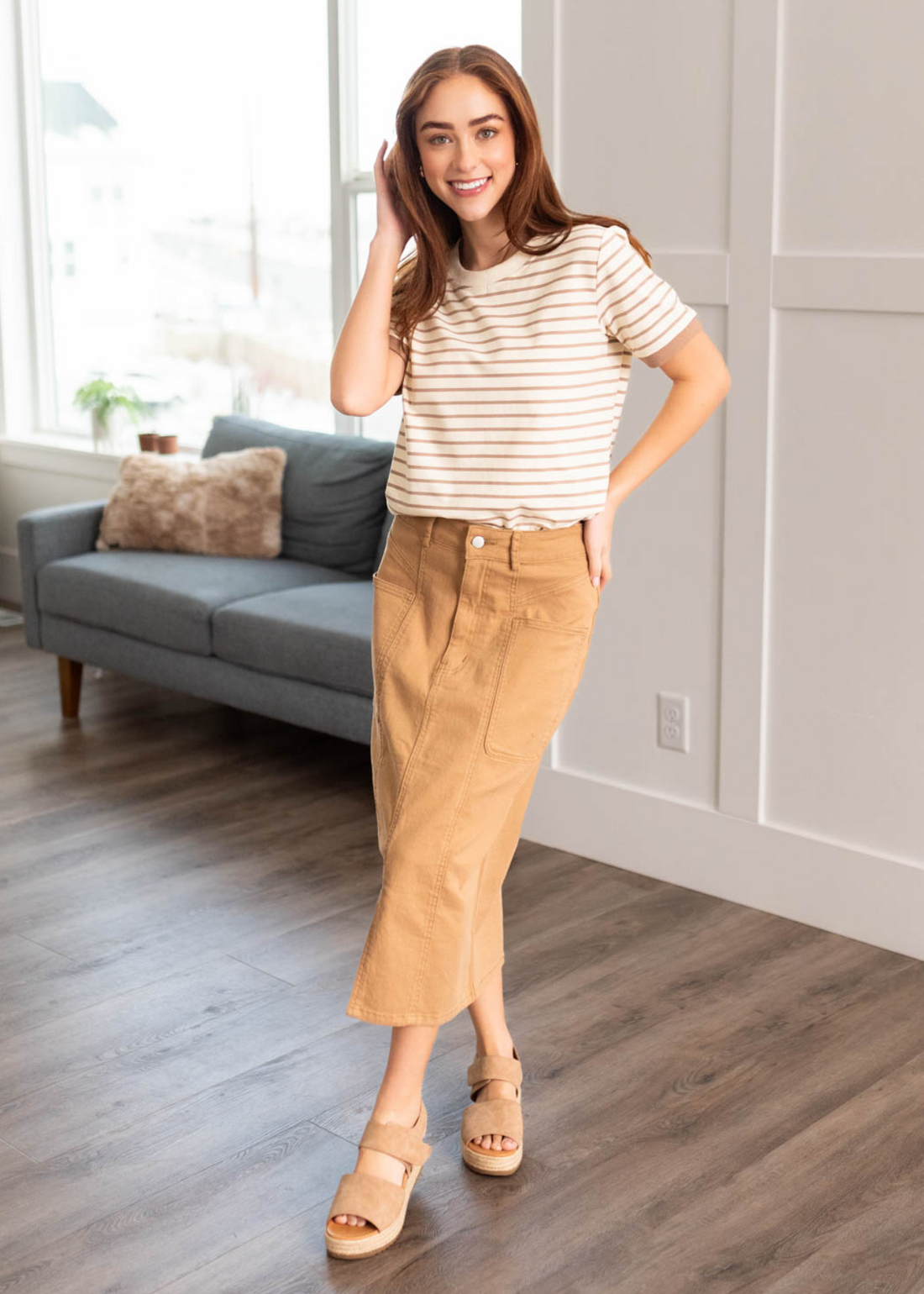 Ayala Camel Maxi Skirt