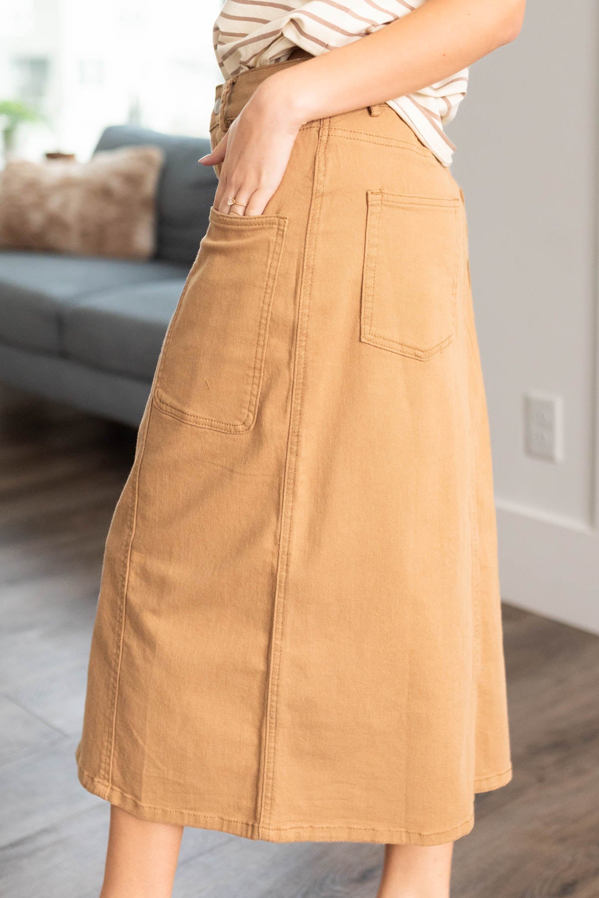Ayala Camel Maxi Skirt