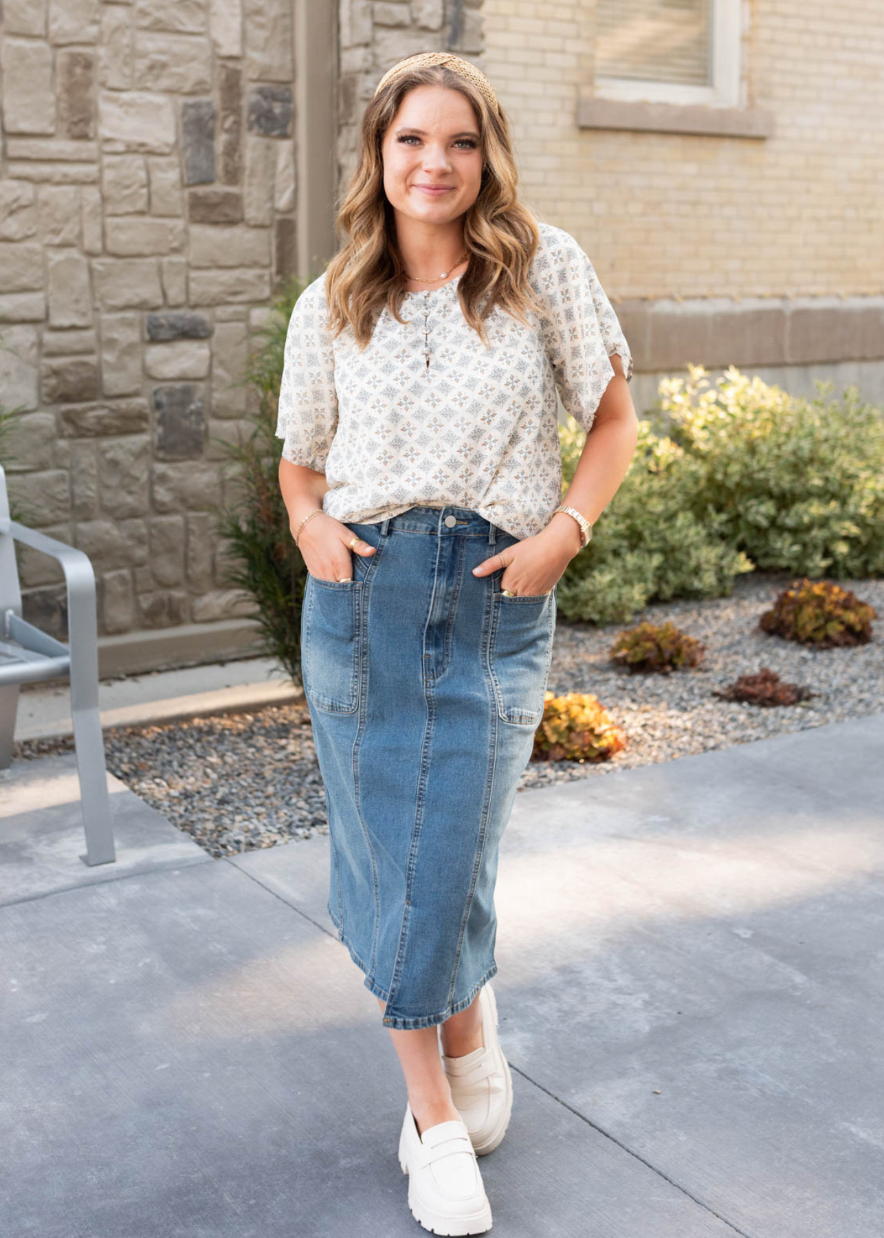 Ayala Indigo Pencil Skirt