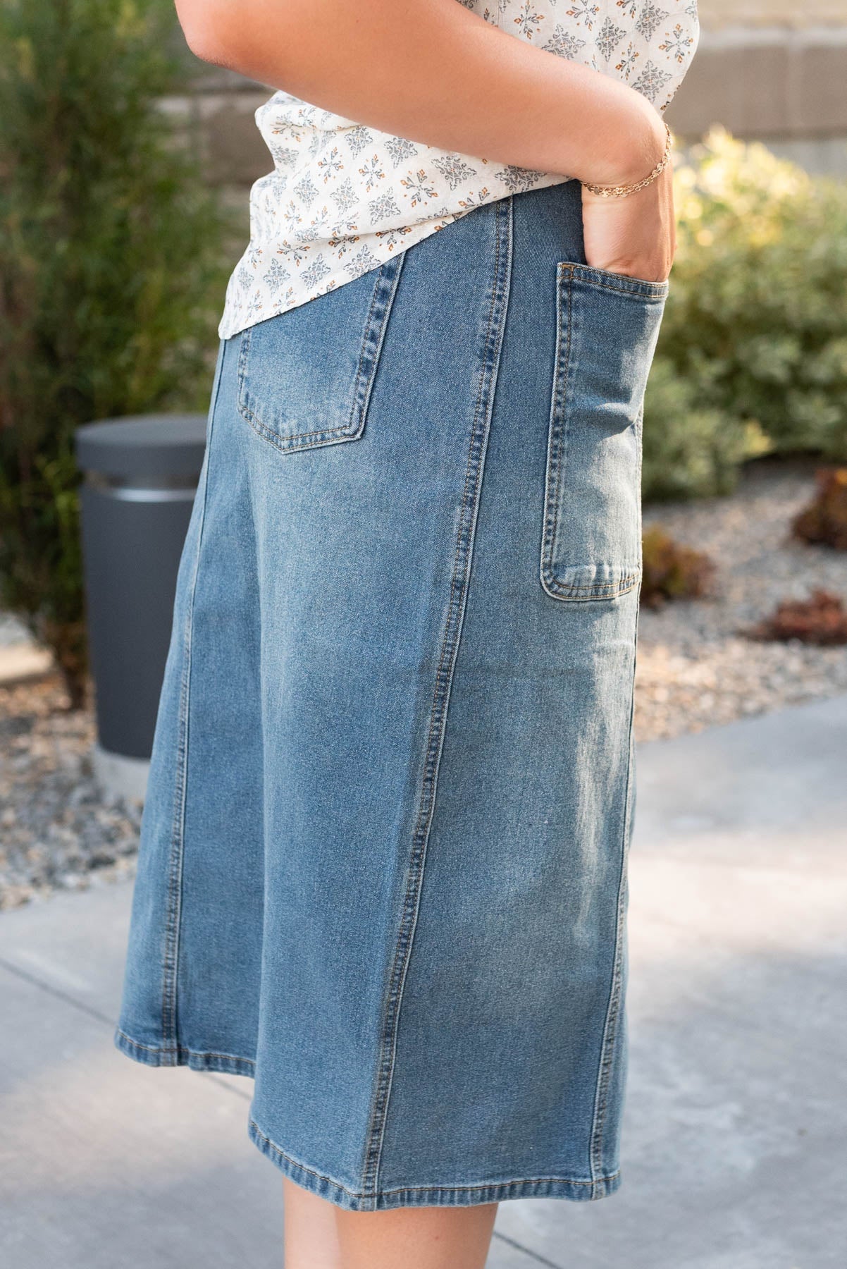 Ayala Indigo Pencil Skirt