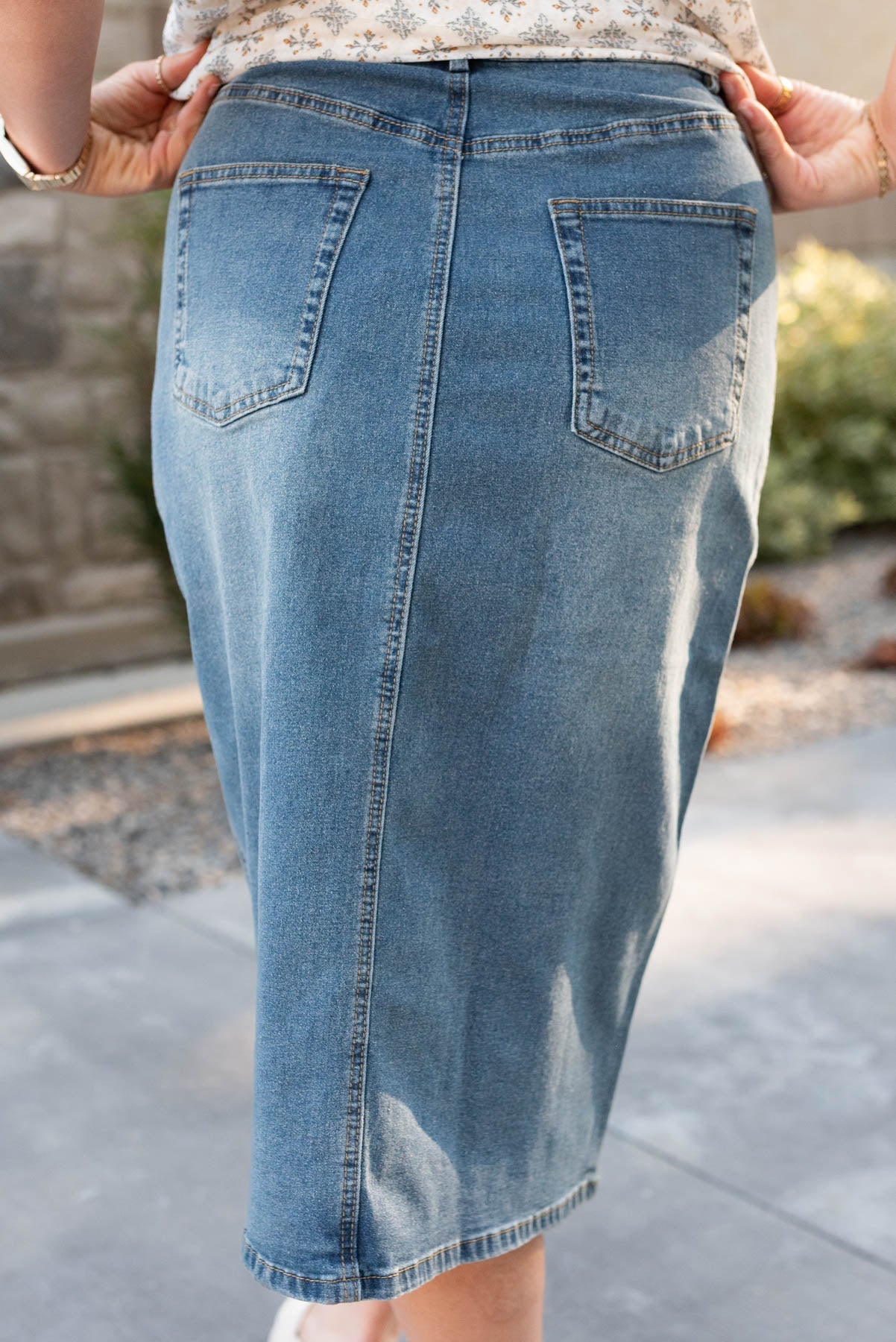Ayala Indigo Pencil Skirt