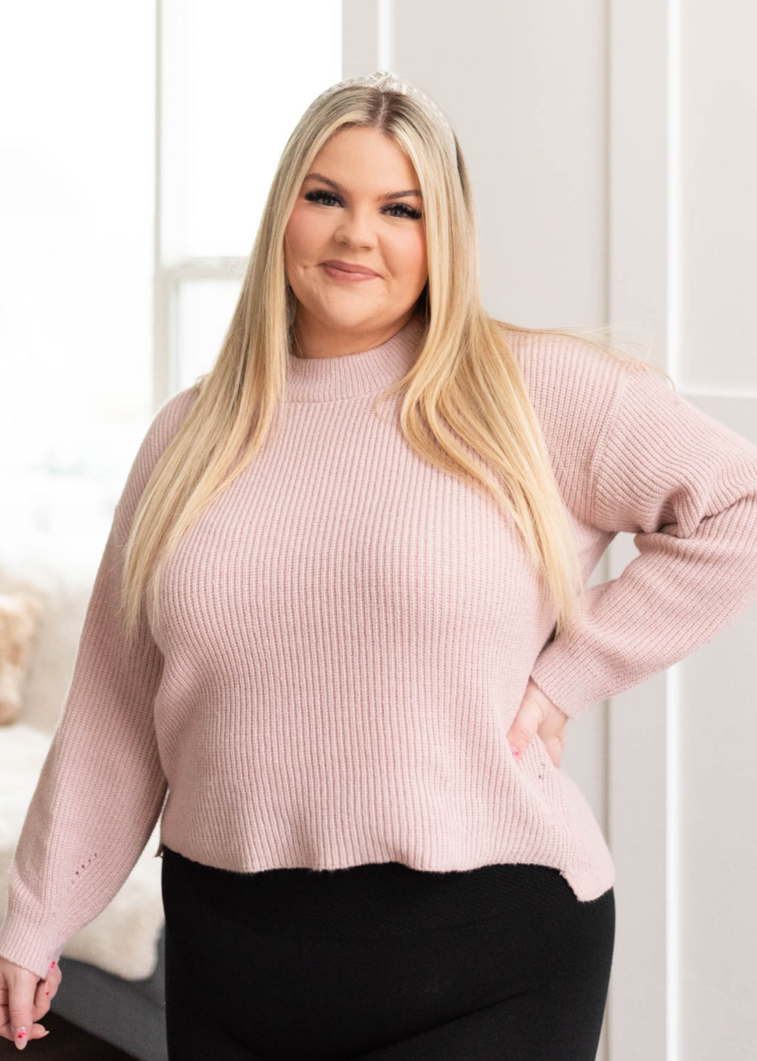 Baylee Blush Knit Sweater