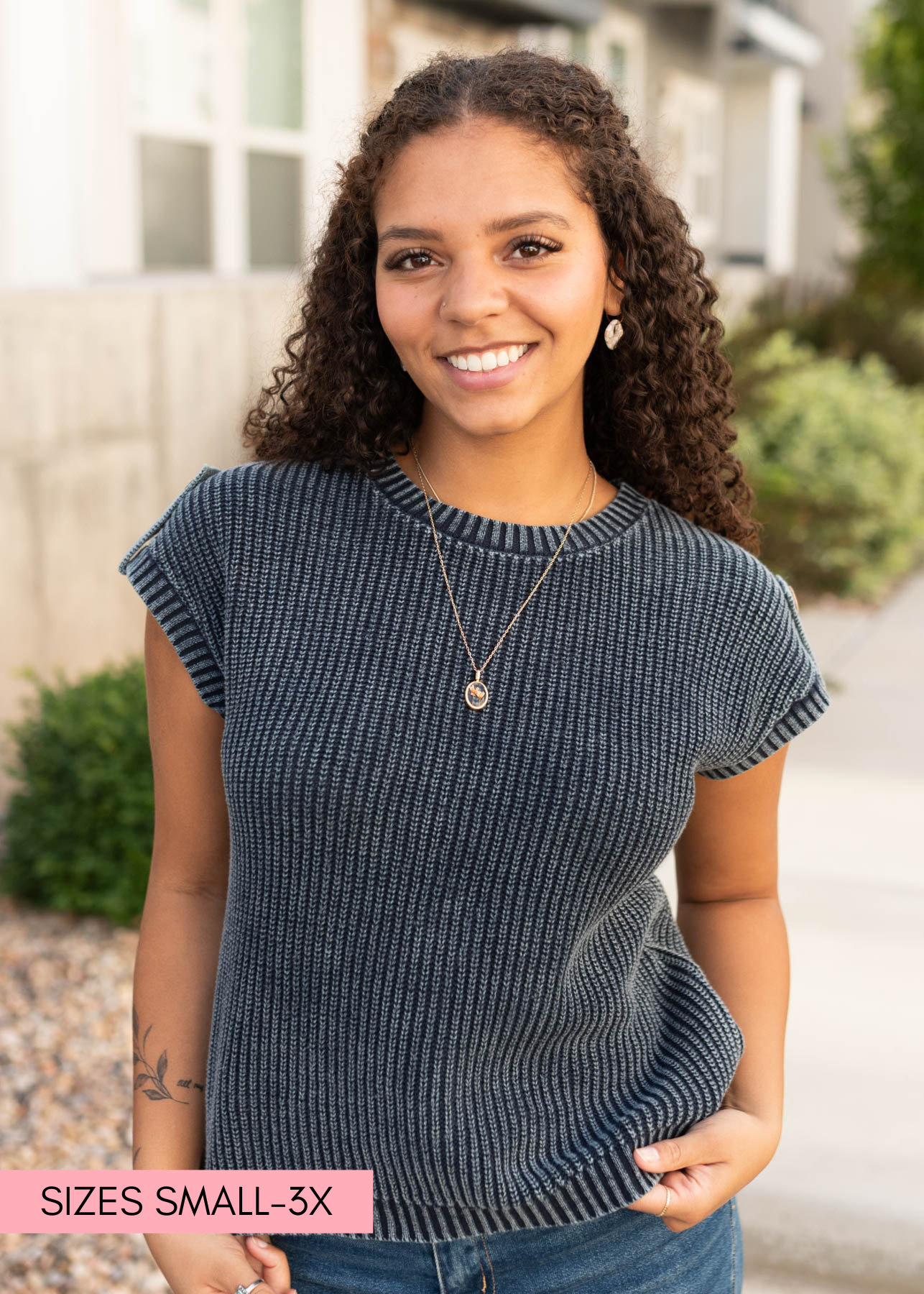 Belinda Navy Knit Sweater