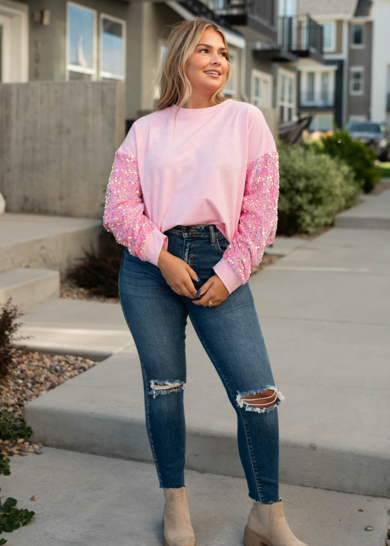 Berlynn Pink Pullover