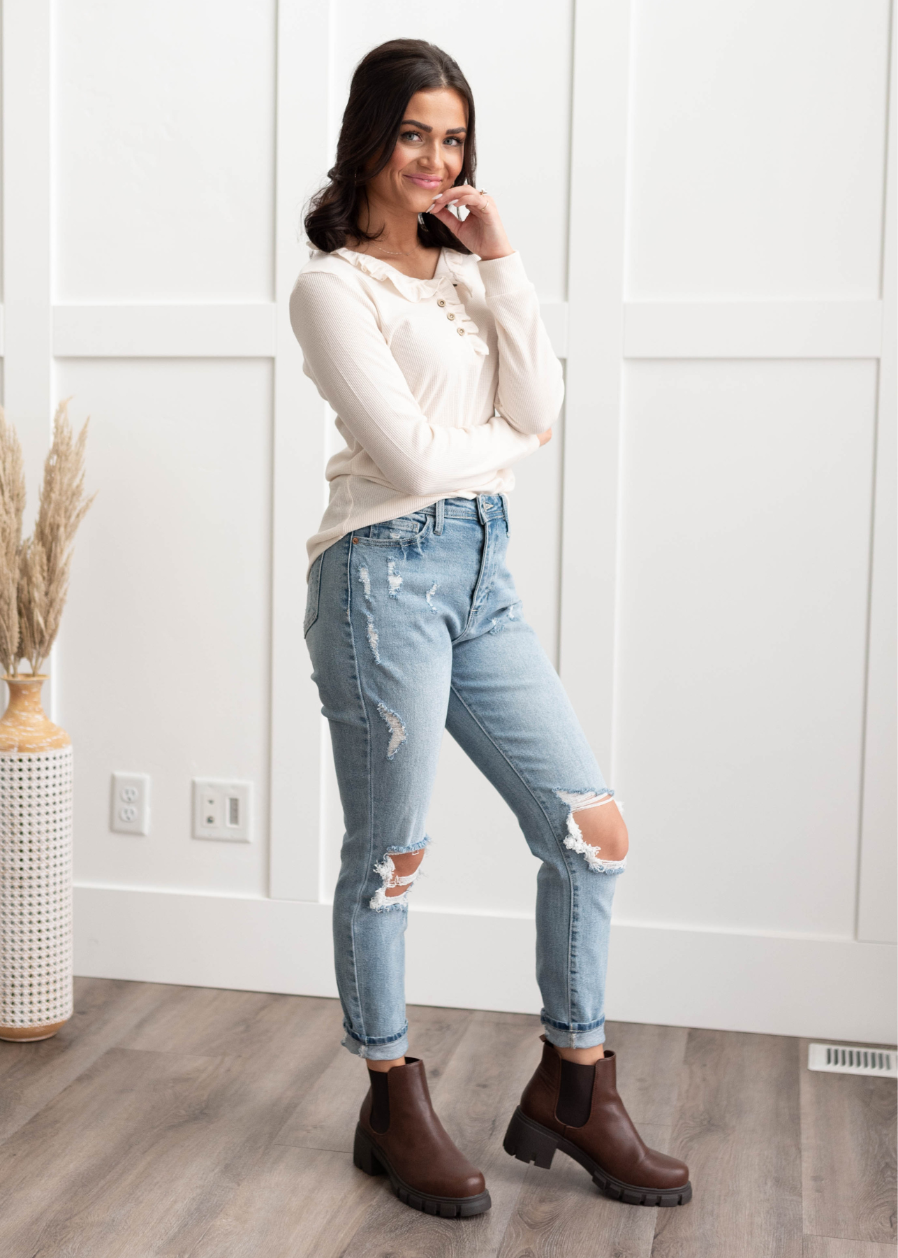 Bianca Cream Knit Top