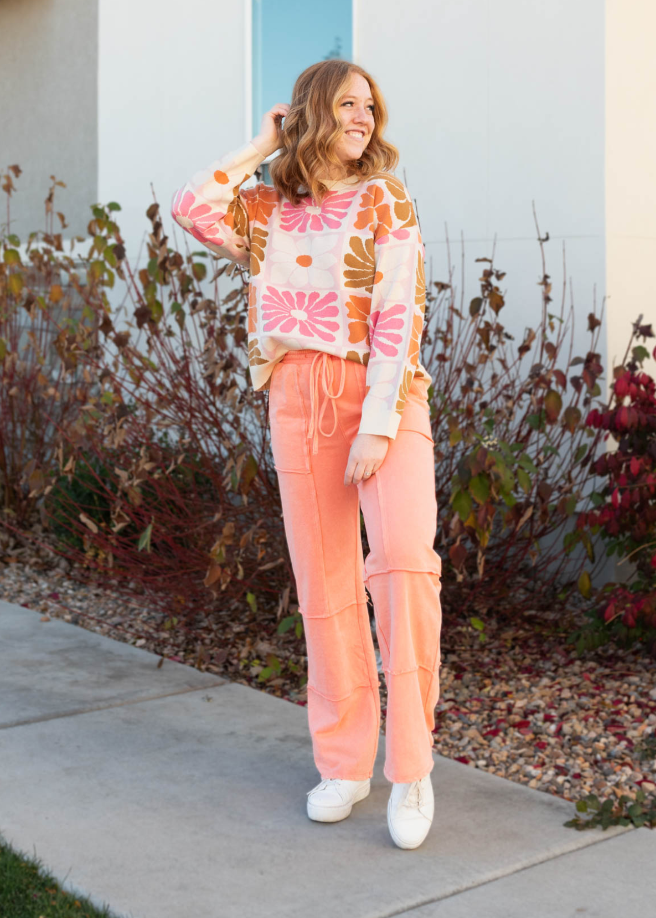 Blakelie Cream Floral Sweater