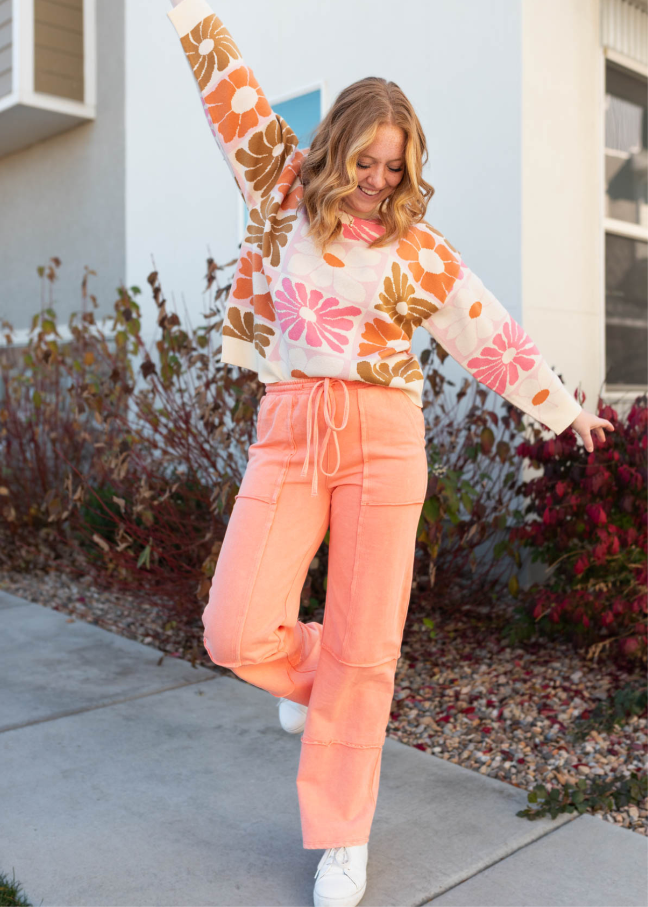 Blakelie Cream Floral Sweater