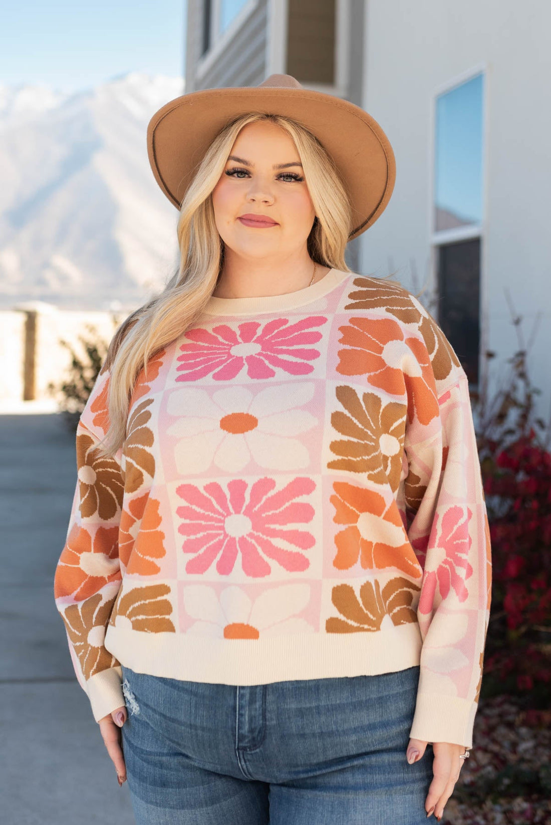 Blakelie Cream Floral Sweater