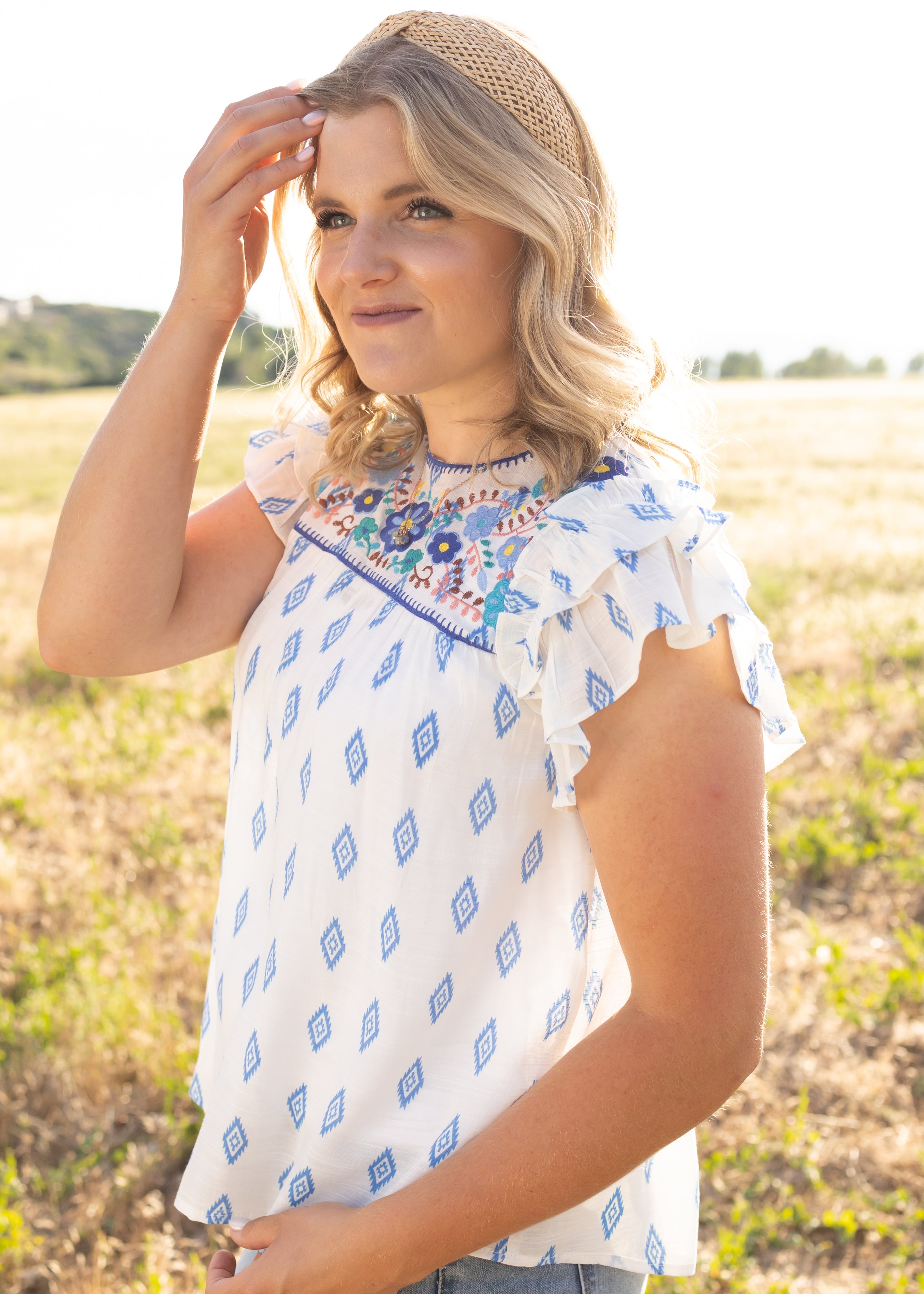 Brielle Blue Top
