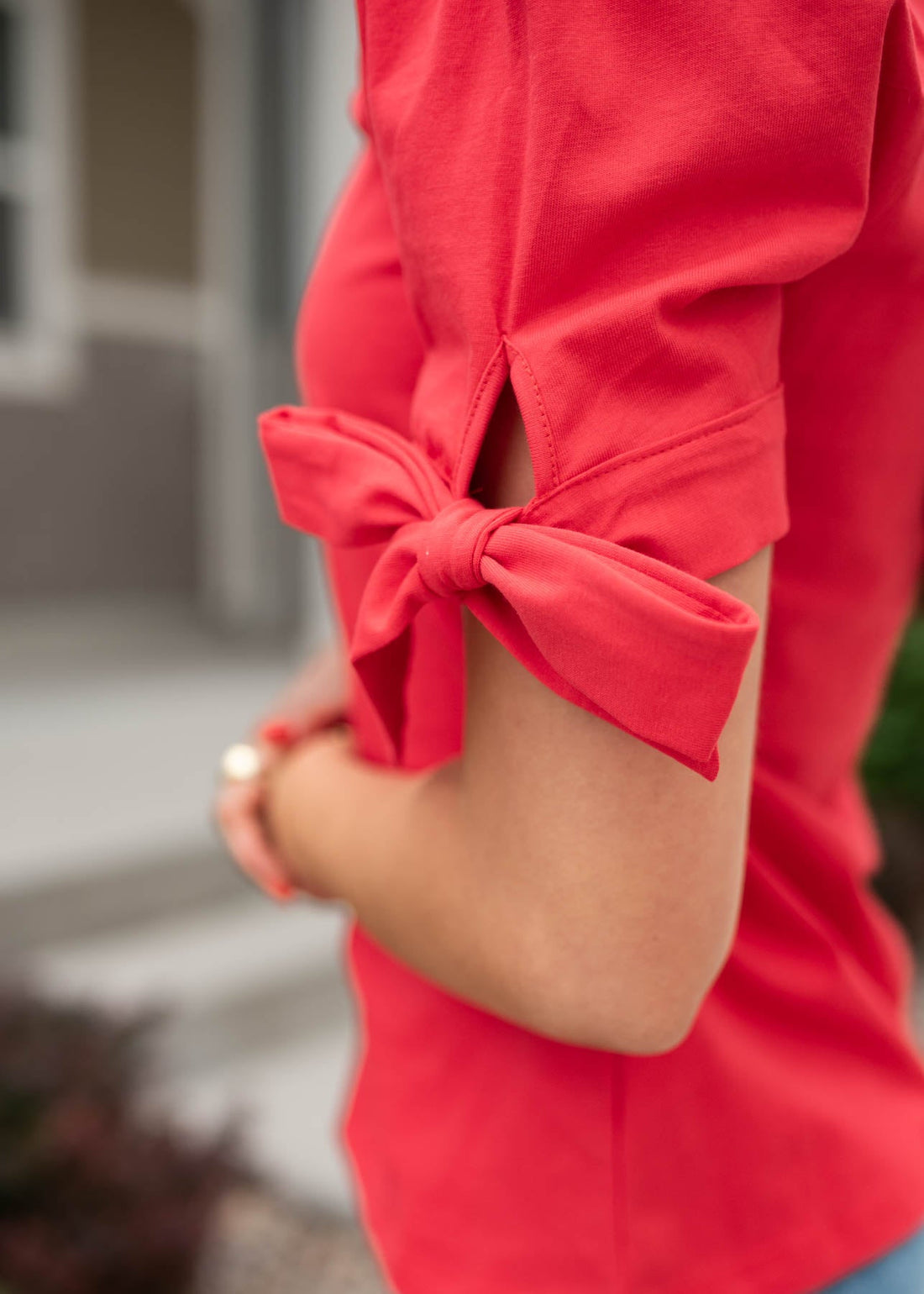 Brielle Red Bow Top