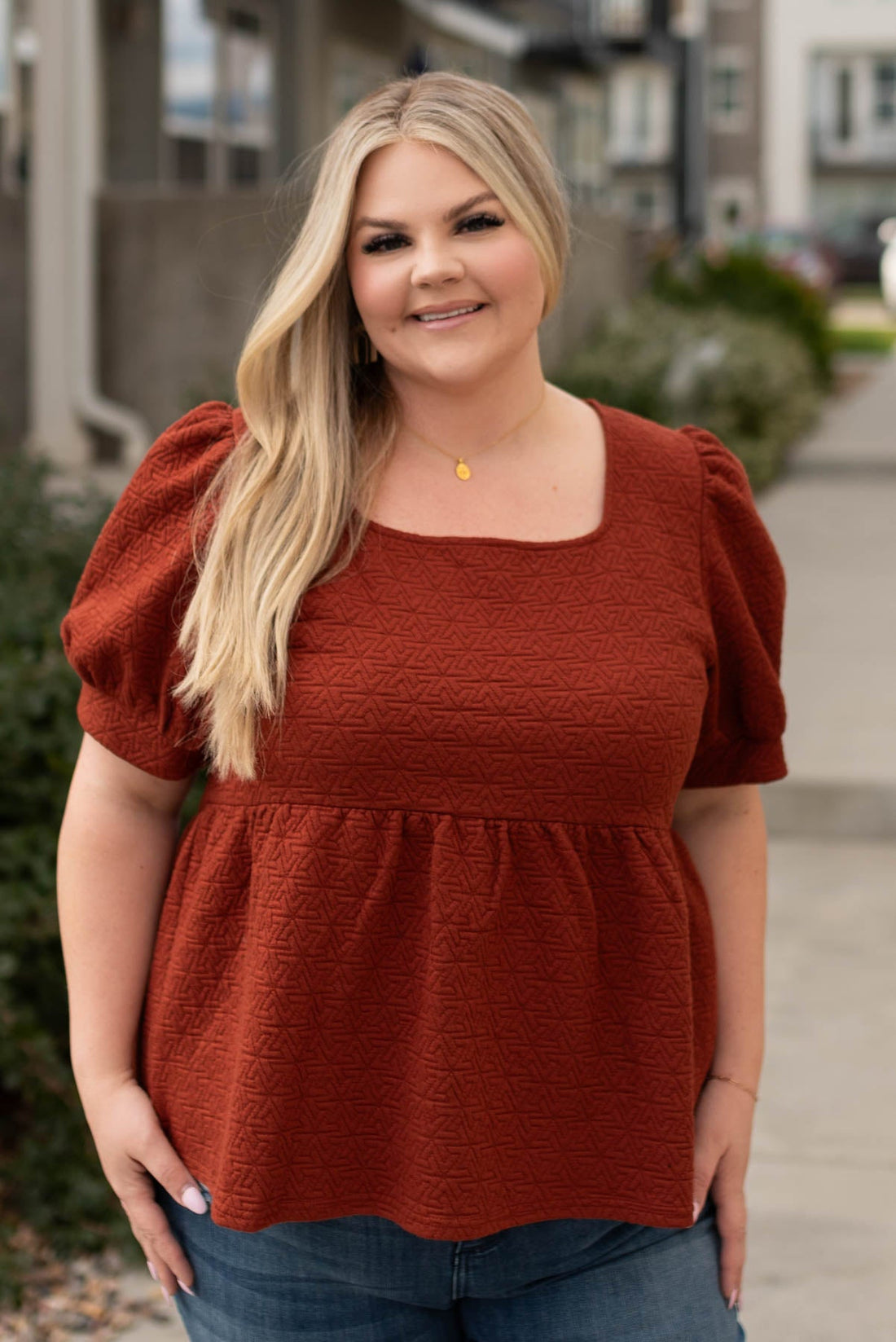 Britton Auburn Tiered Shirt
