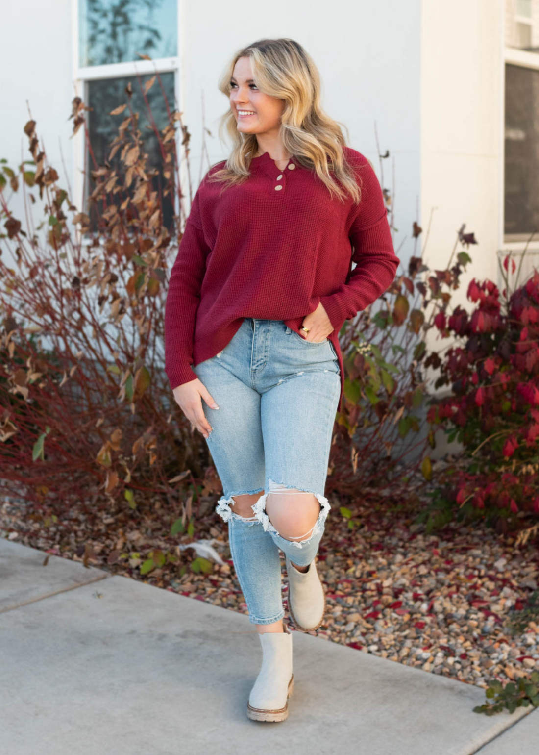 Brooklyn Burgundy Sweater