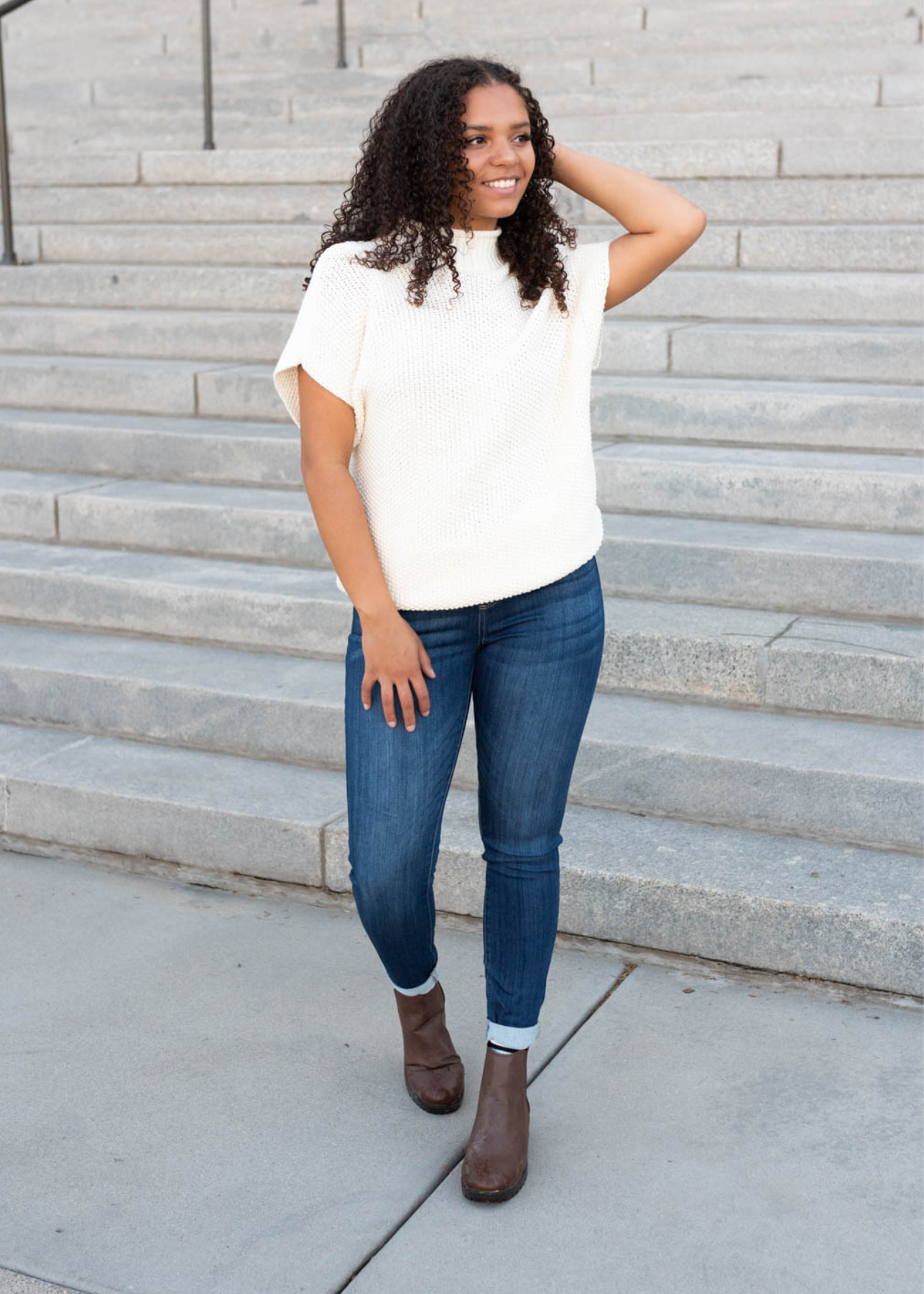 Callie Dark Mid Rise Jeans