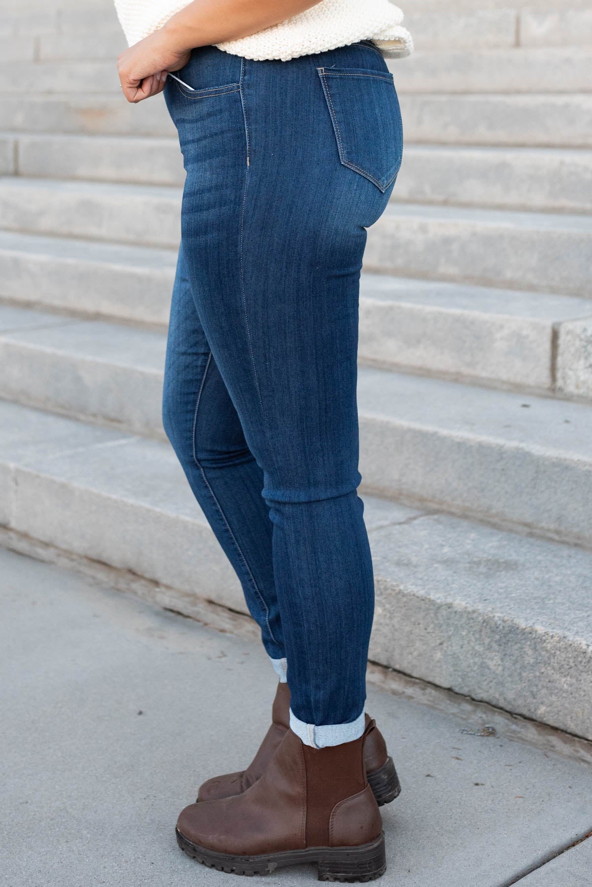 Callie Dark Mid Rise Jeans