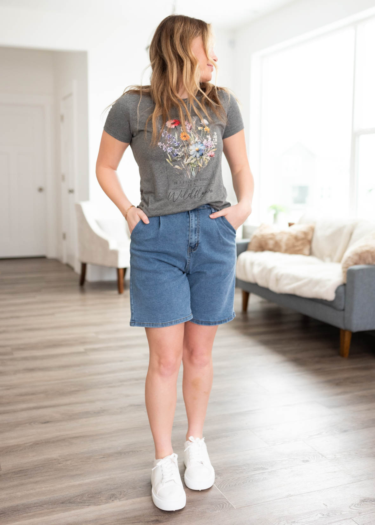 Camila Denim Bermuda Shorts