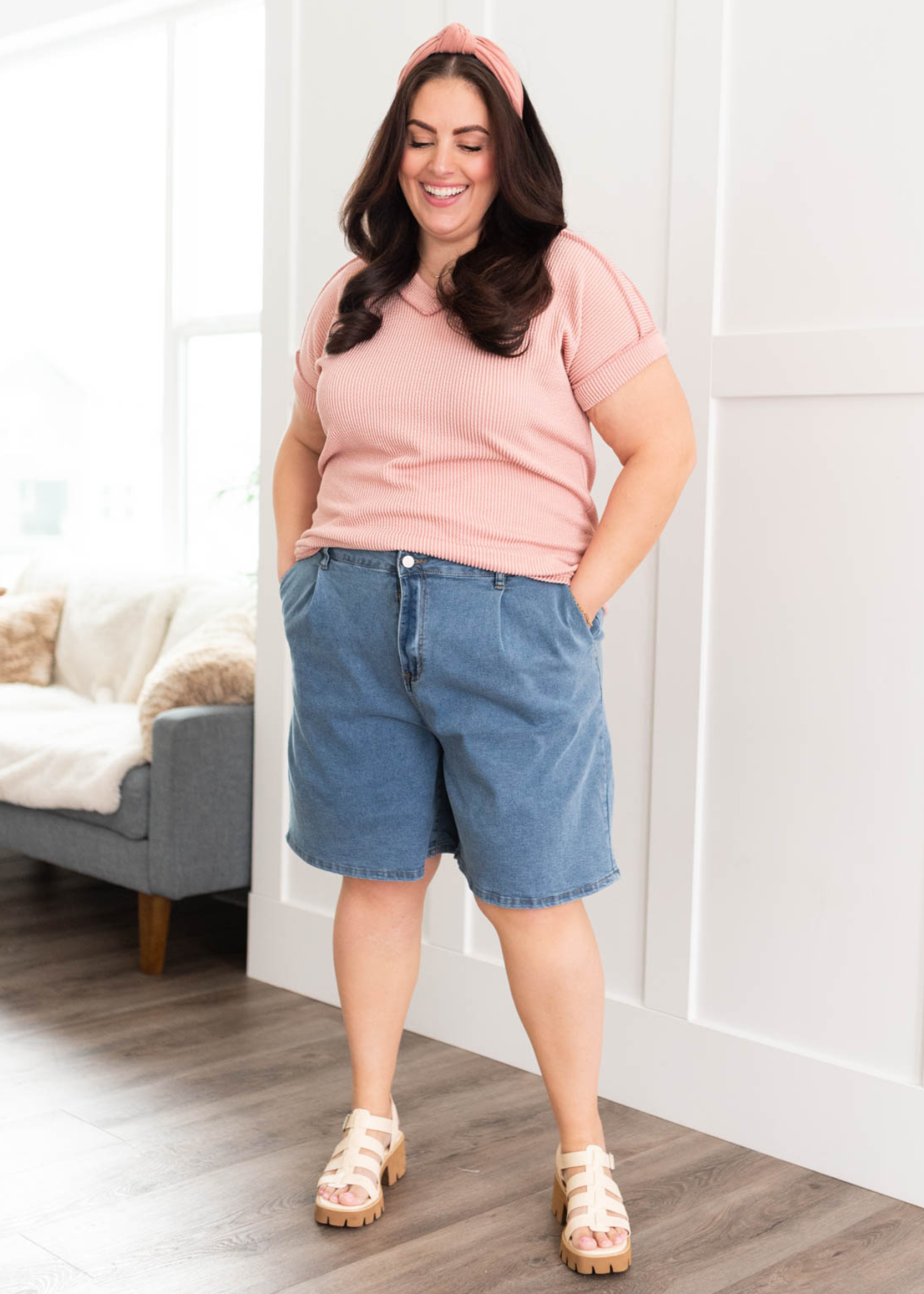 Camila Denim Bermuda Shorts