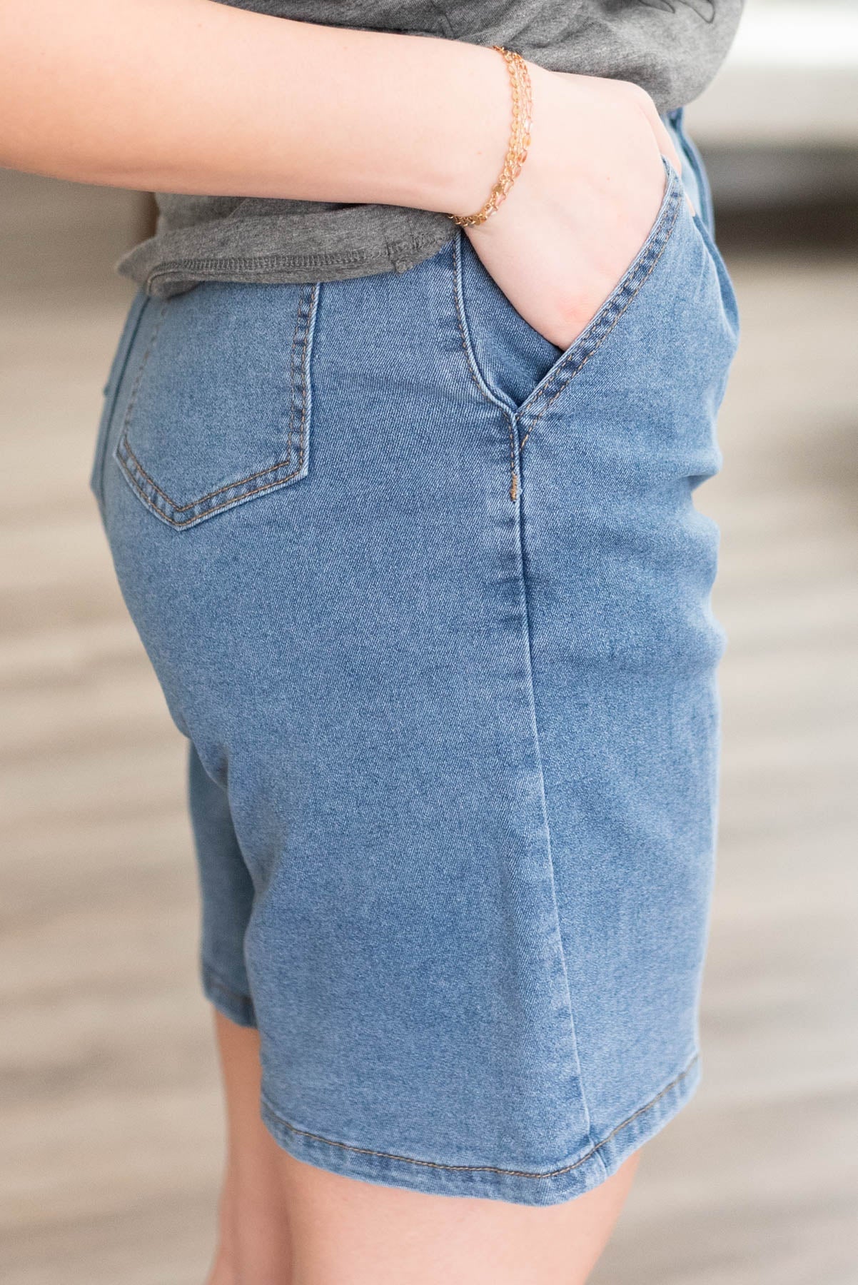 Camila Denim Bermuda Shorts