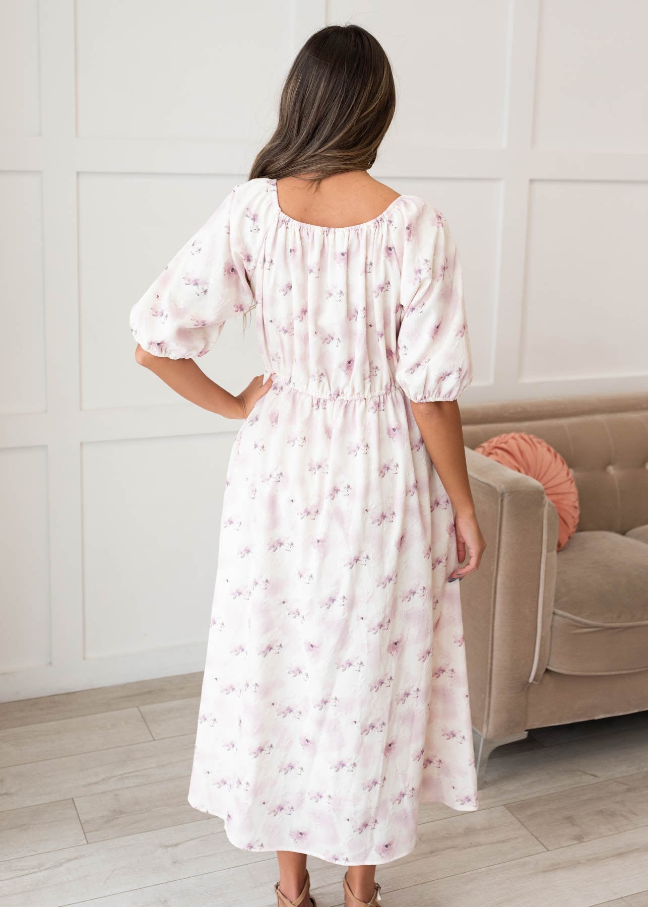 Camilla Lavender Blush Floral Dress