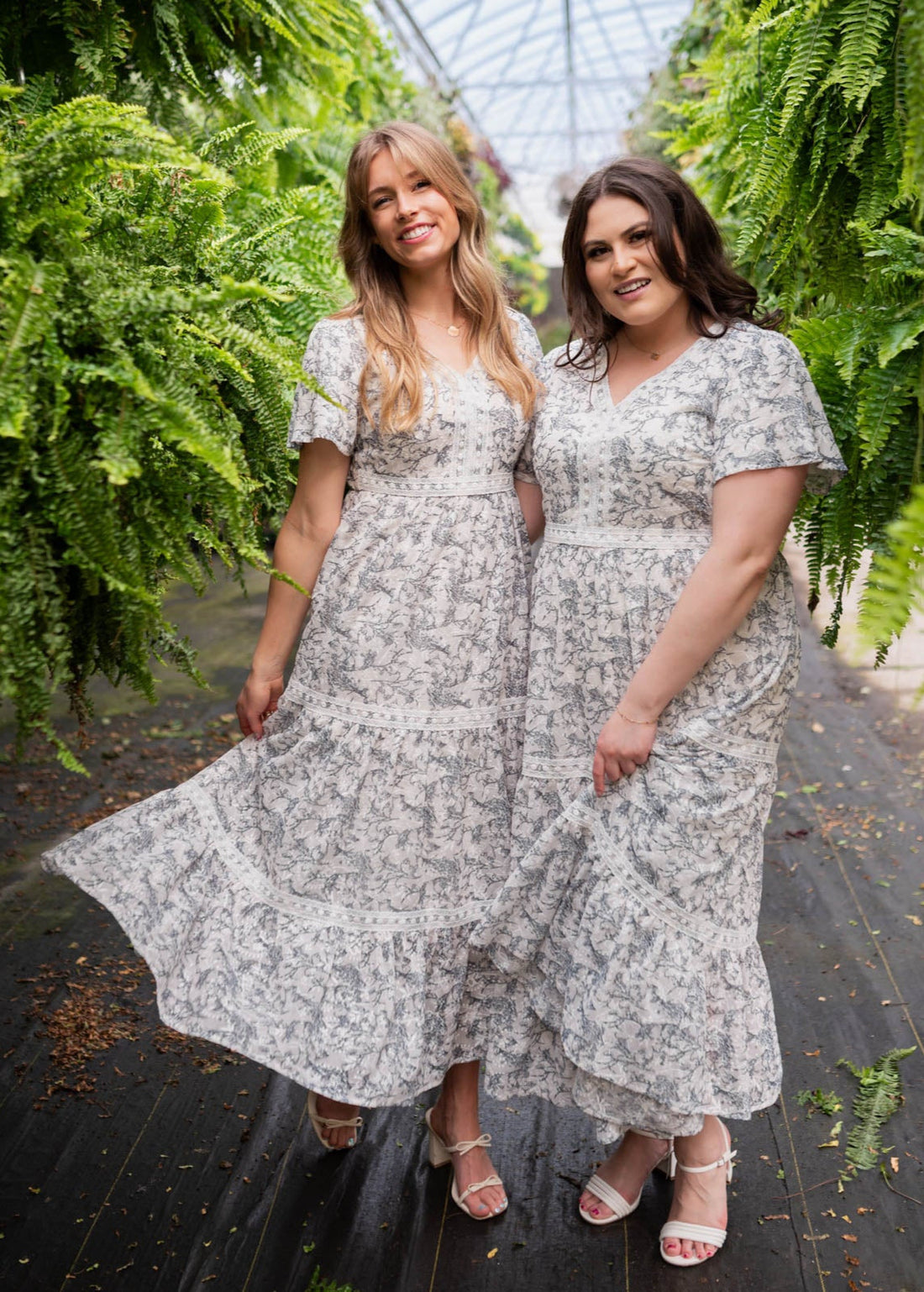 Carissa Blue Floral Tiered Dress