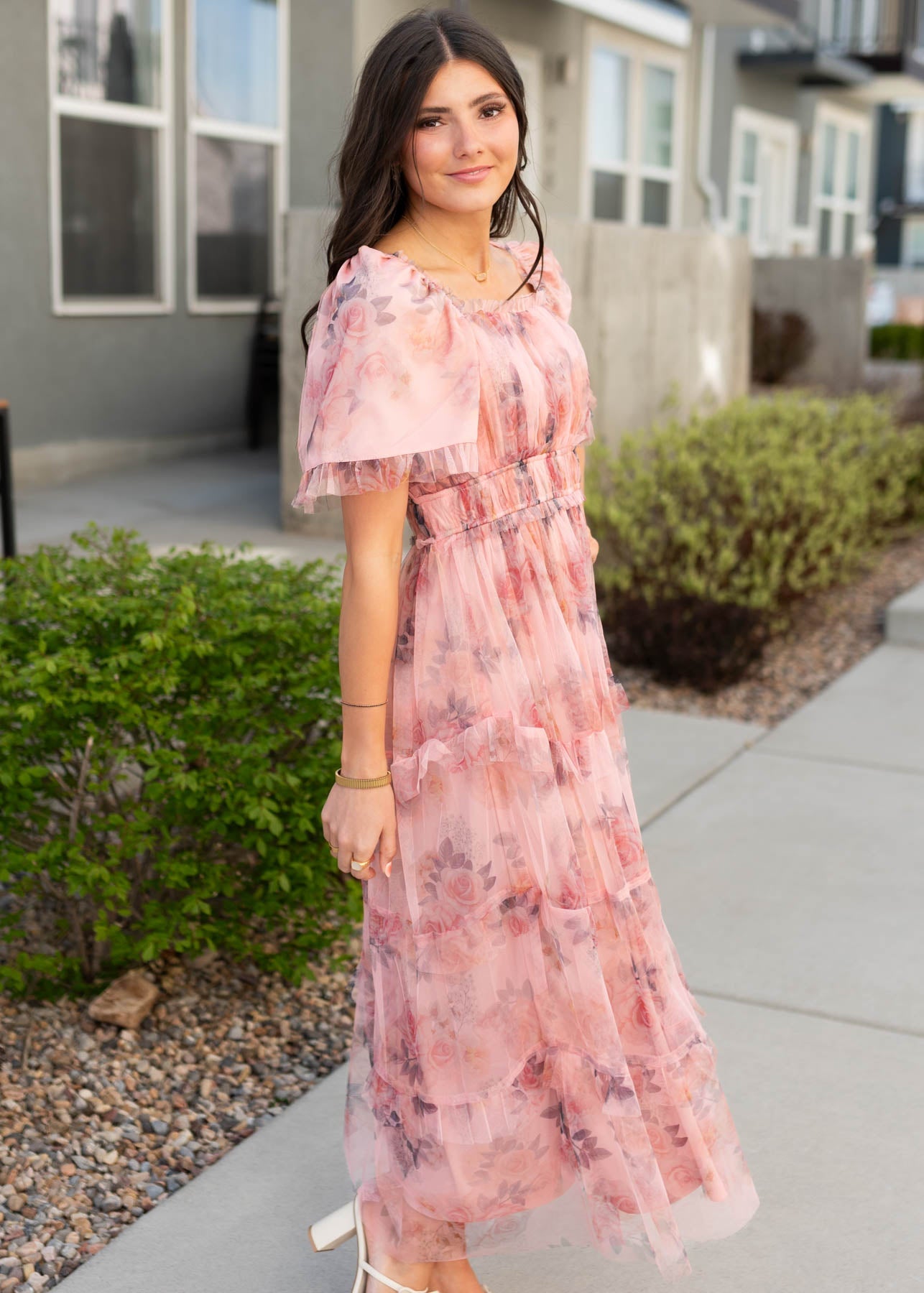 Celeste Pink Floral Dress