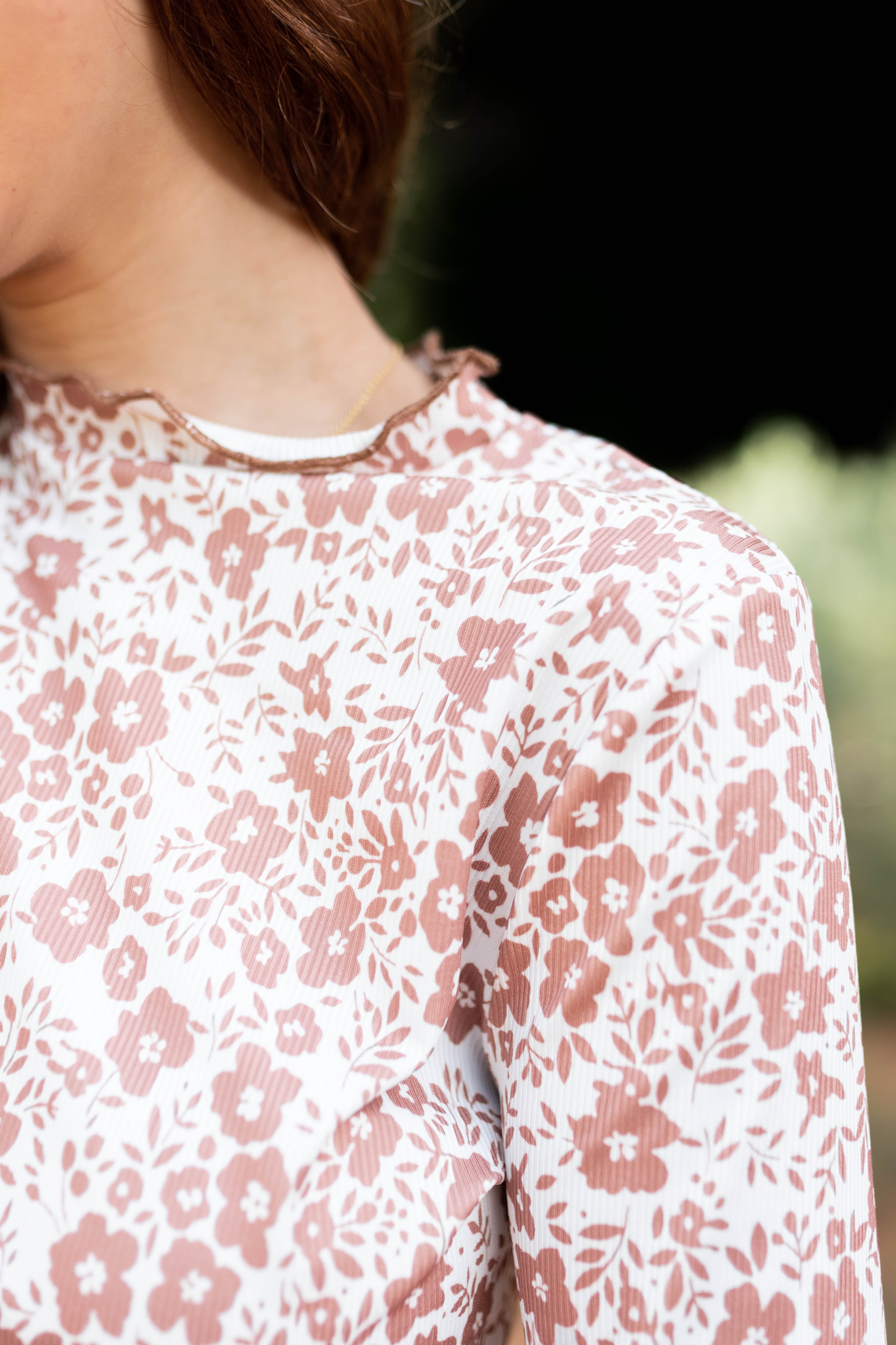 Celina Brown Floral Top