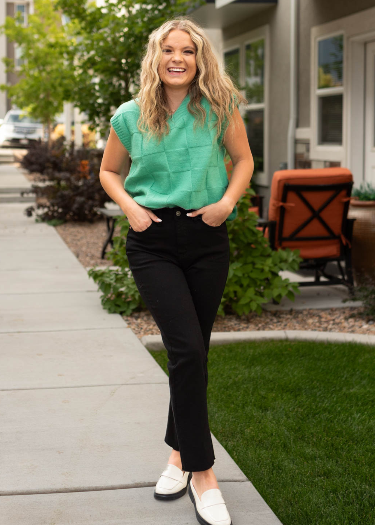 Cenna Green Sweater Vest