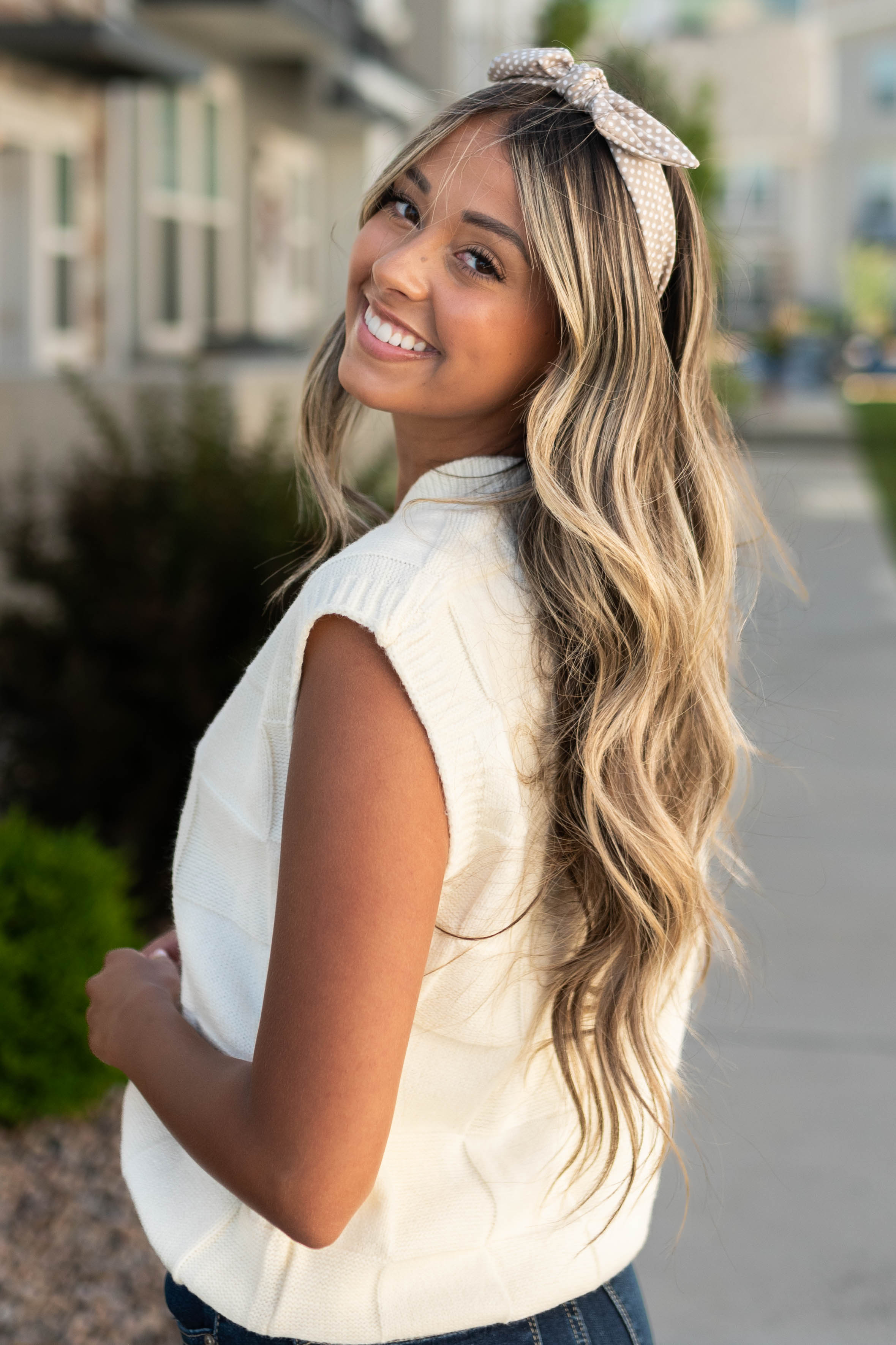 Cenna Ivory Sweater Vest