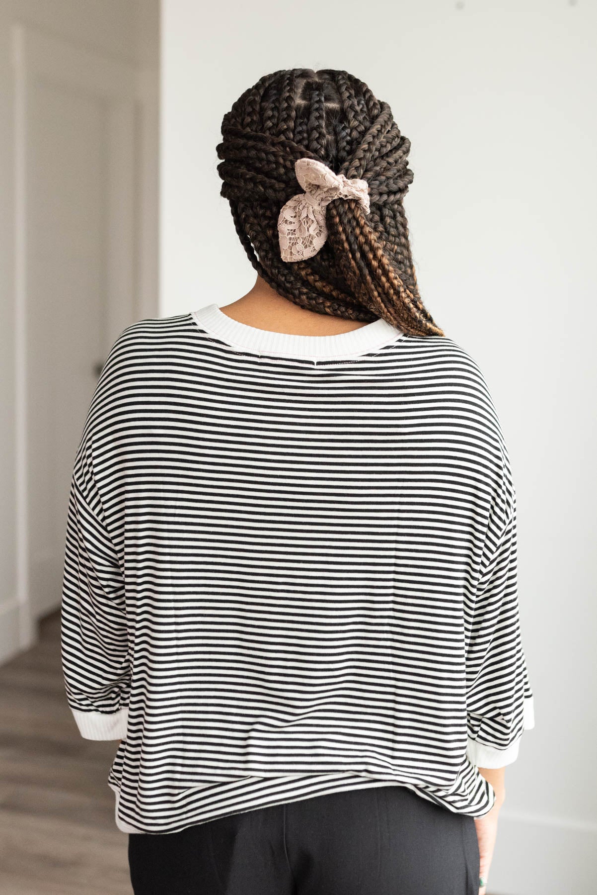 Charlee Black Stripe Top