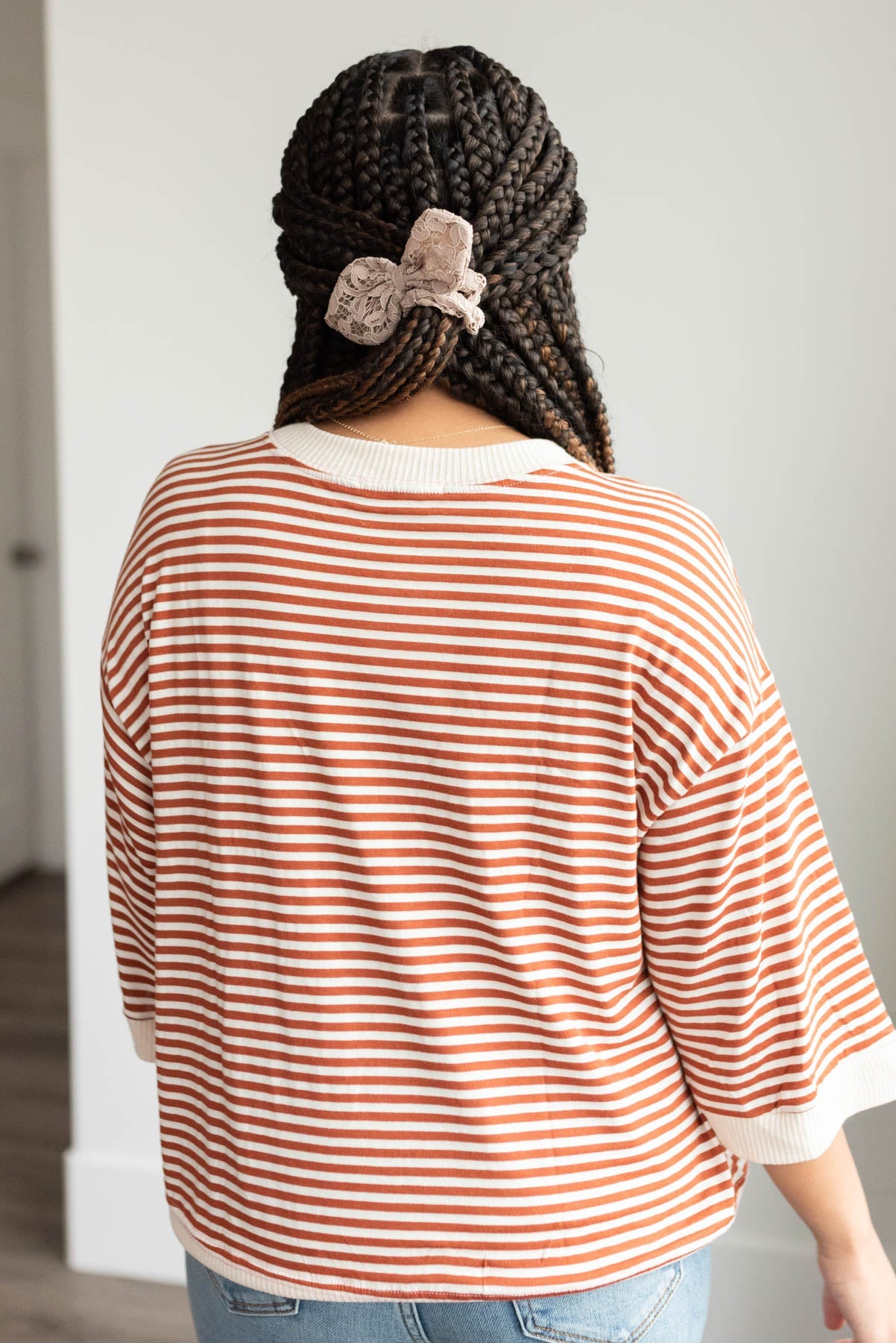 Charlee Rust Stripe Top