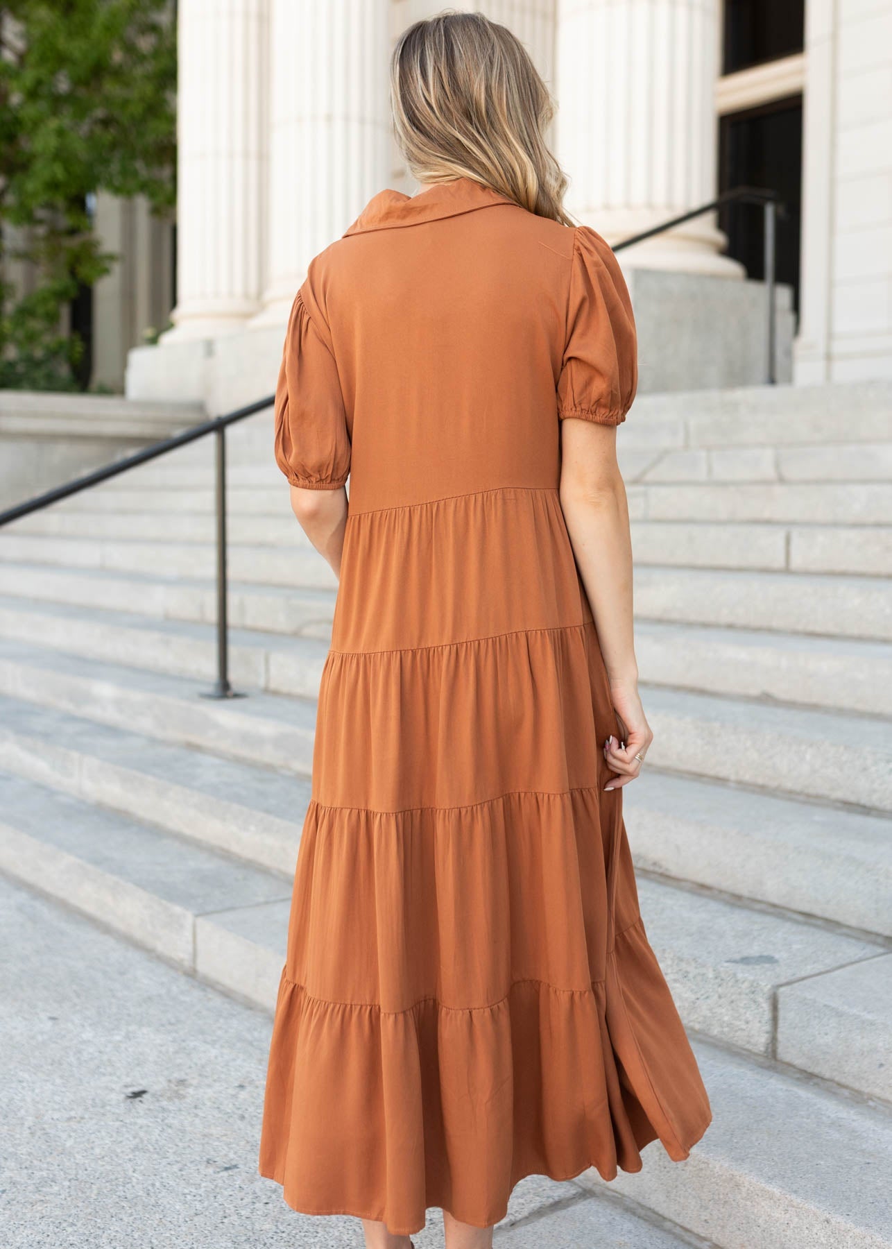 Chestnut Tiered Dress