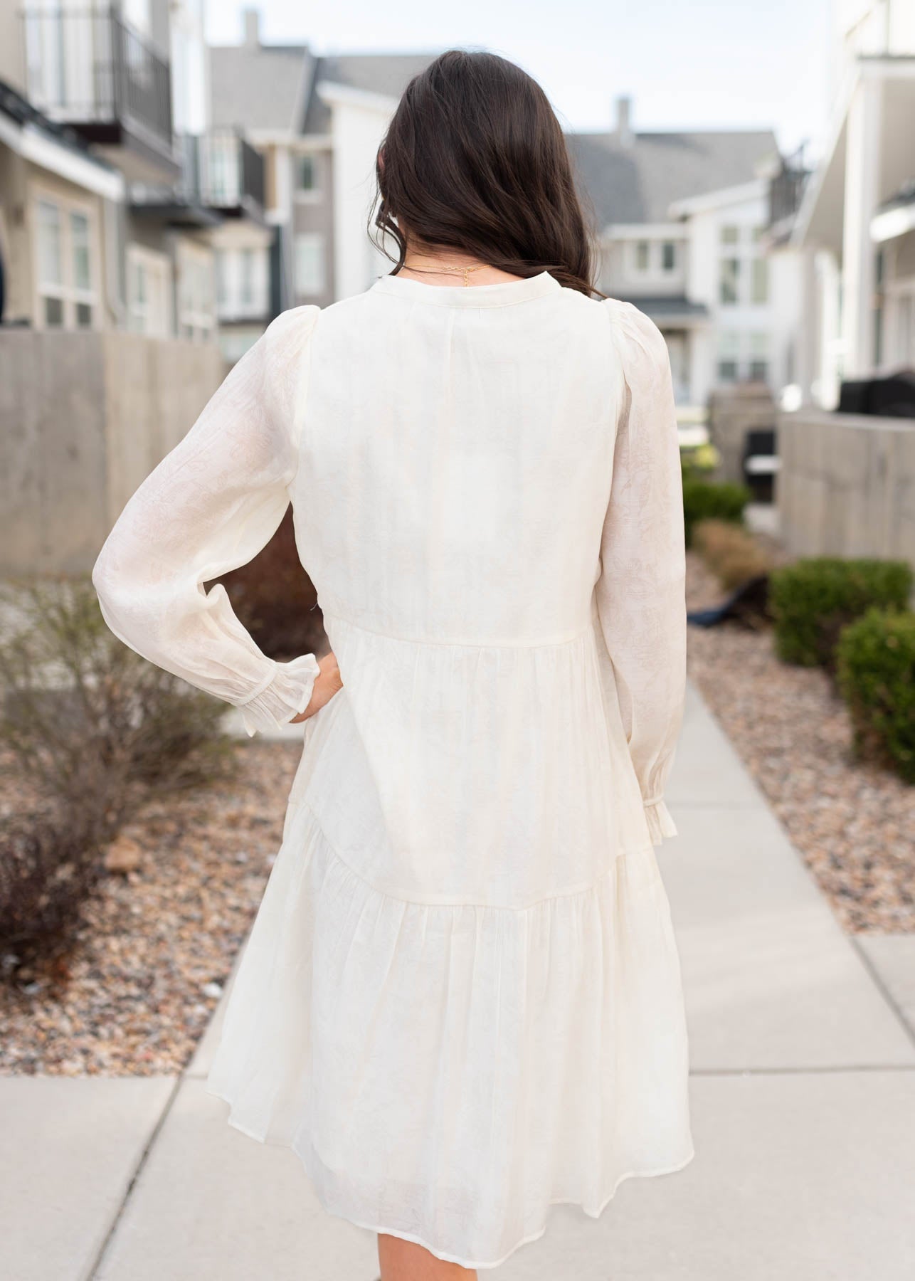Christina Ivory Button Down Dress